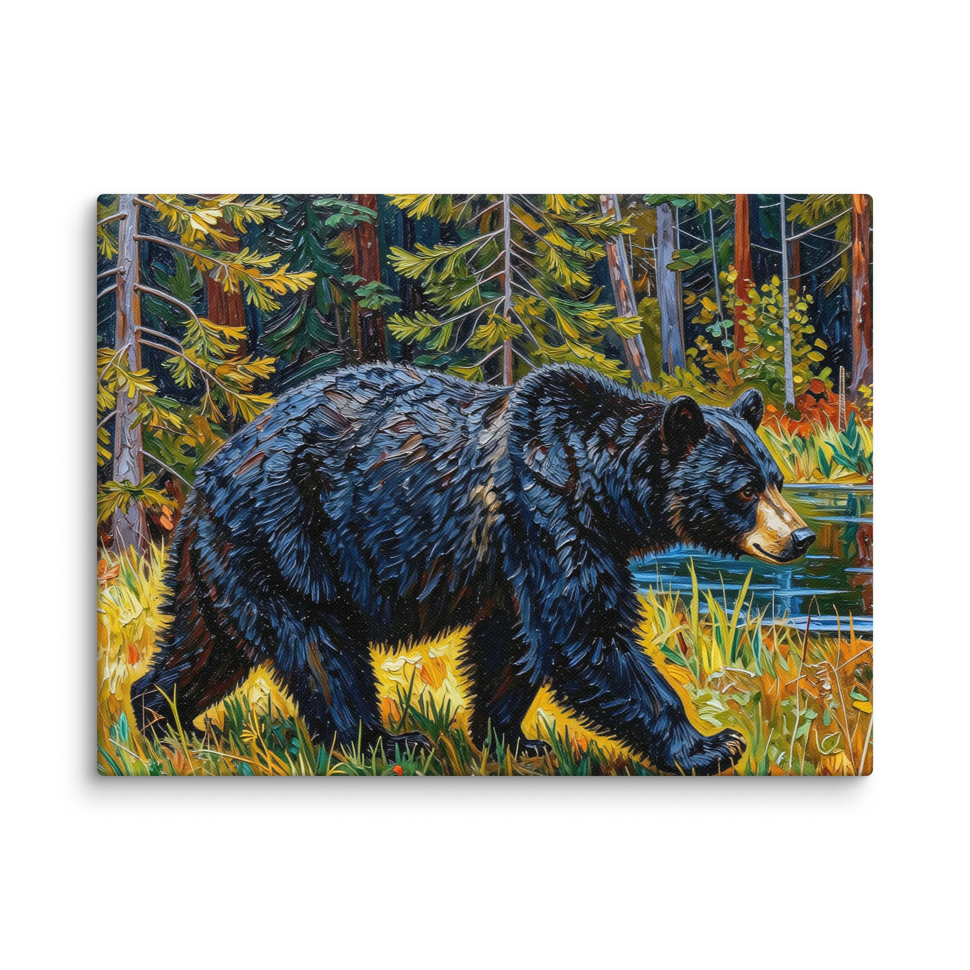 Black Bear at the Edge of the Woods Canvas Print product image (1)