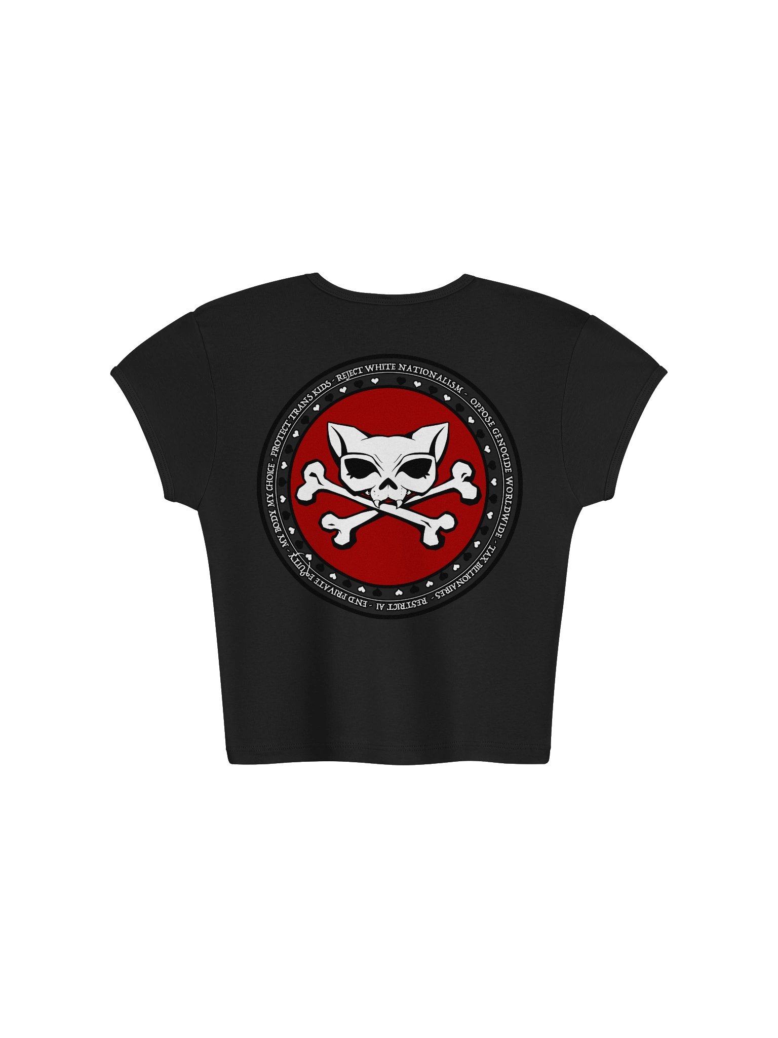 Not a Domme Red outline + Red My Politics Crop Top product image (2)