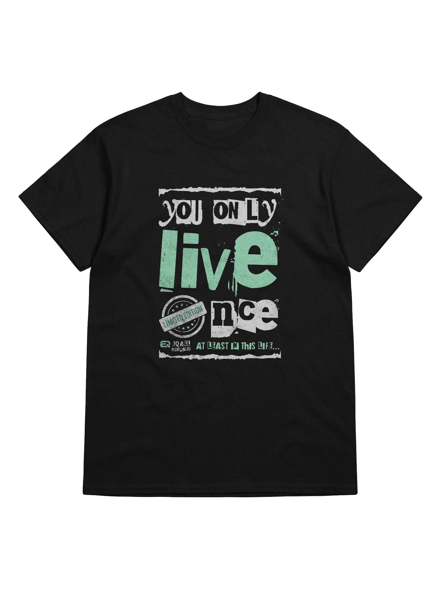 You Only Live Once! Cotton Unisex Gildan R3CVR.i by EQALL® Essentials_Mint Green product image (17)
