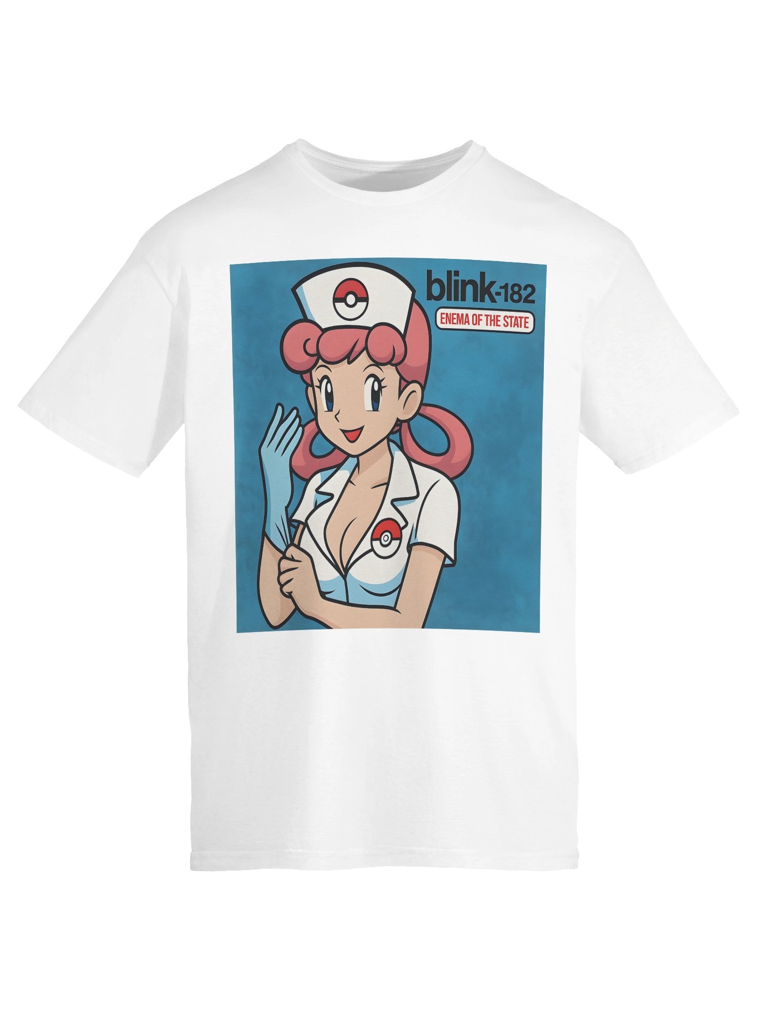 Nurse Joy × Blink-182 – Enema of the State Parody Tee product image (9)