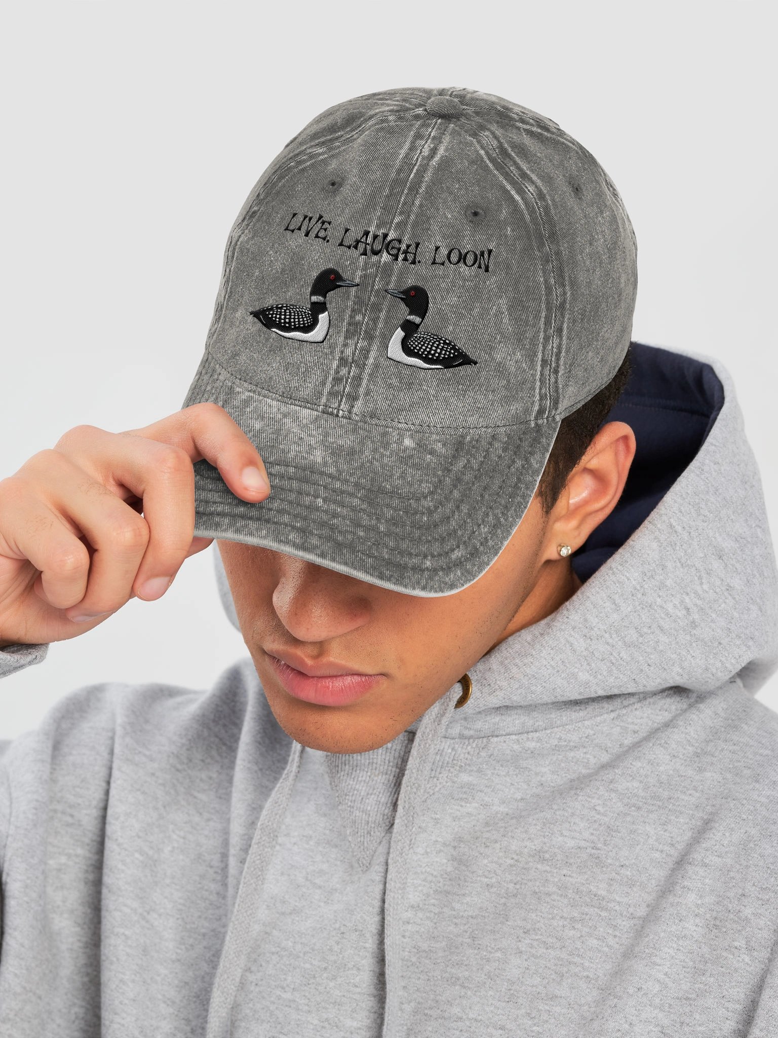 Live Laugh Loon Vintage Hat | Retro Bird Lover Cap | Garment-Washed Dad Hat product image (28)