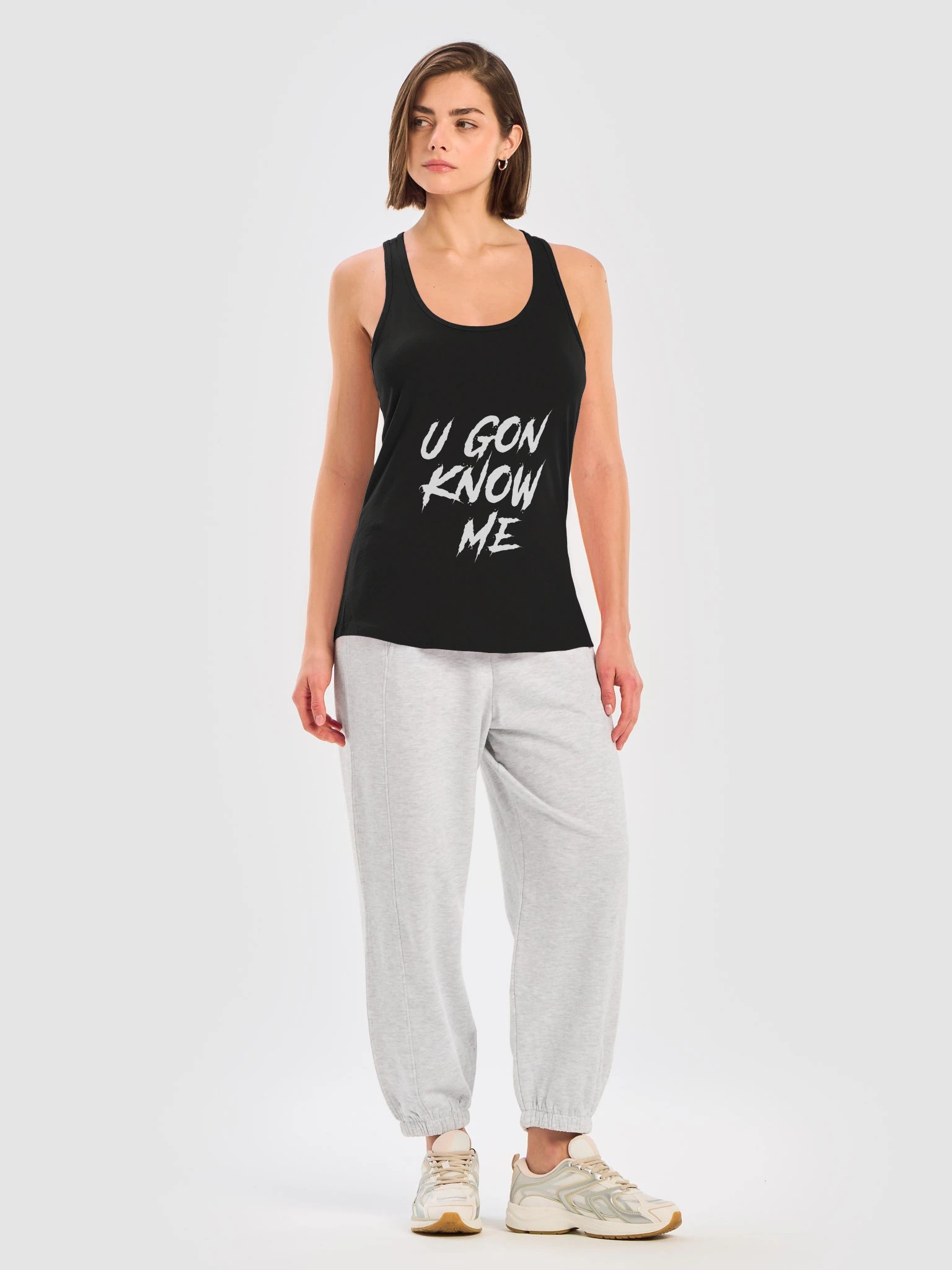 U Gon Know Me Women's Racerback Tank product image (5)