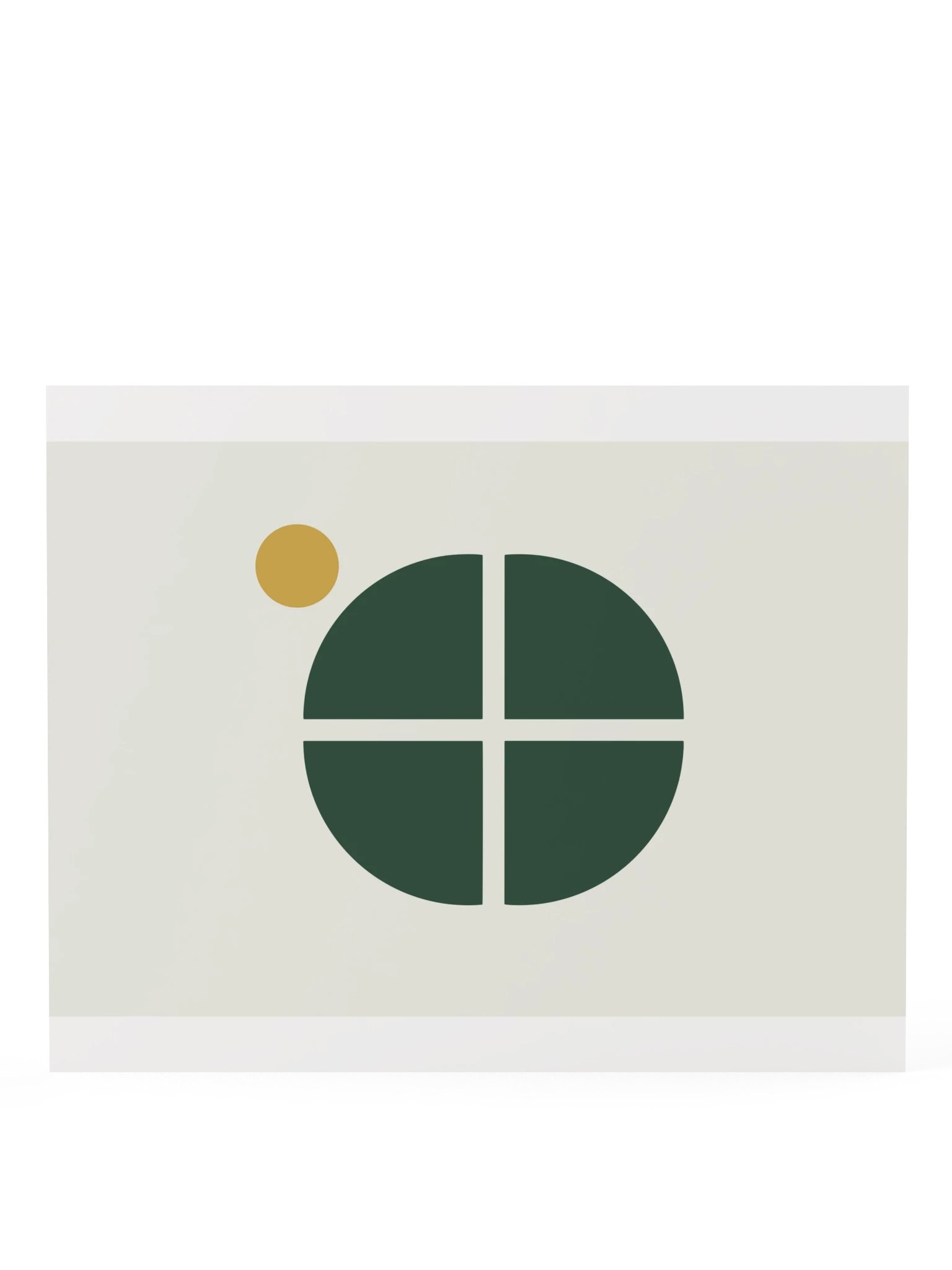 Green Mid Century Circle Print | Modern Bathroom Wall Art product image (8)