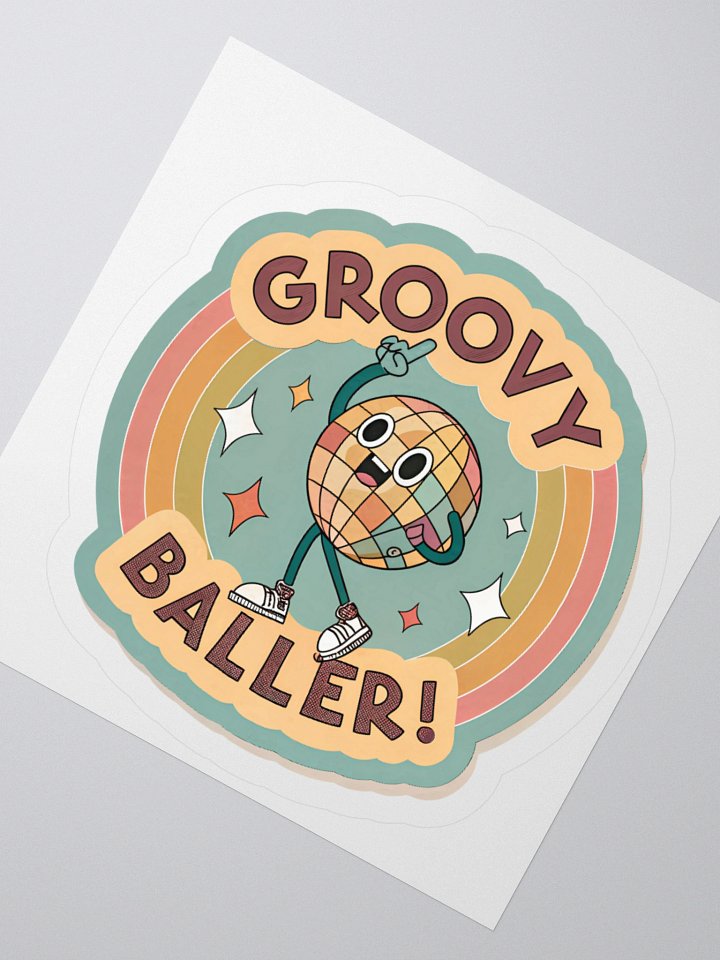 Groovy Baller Kiss Cut Stickers product image (2)