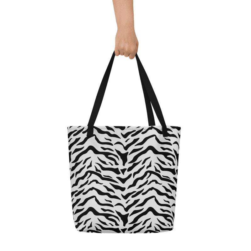 Zebra Wave All-Over Print Tote Bag product image (10)