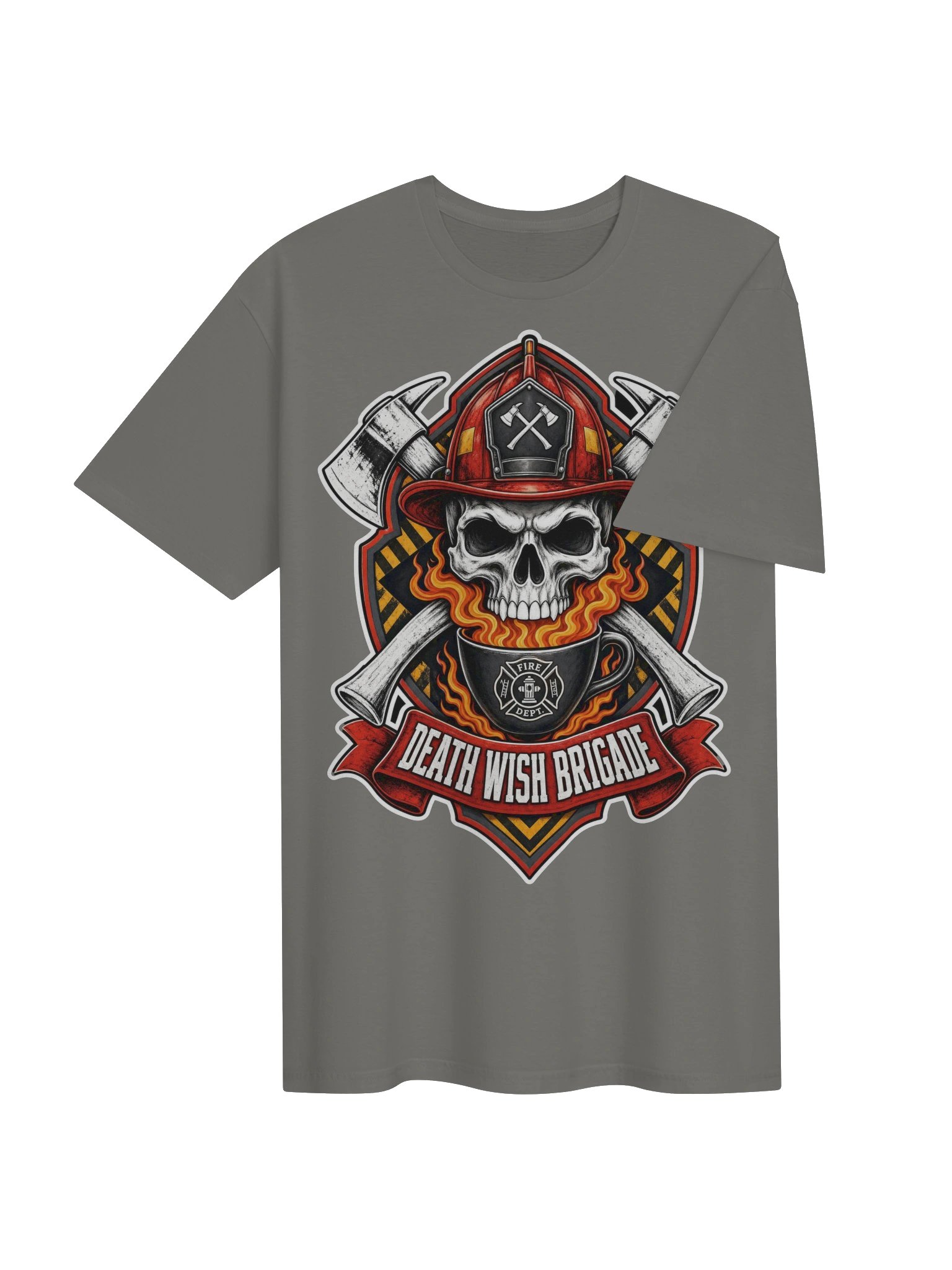 Death Wish Brigade Fire Skull Tee product image (13)