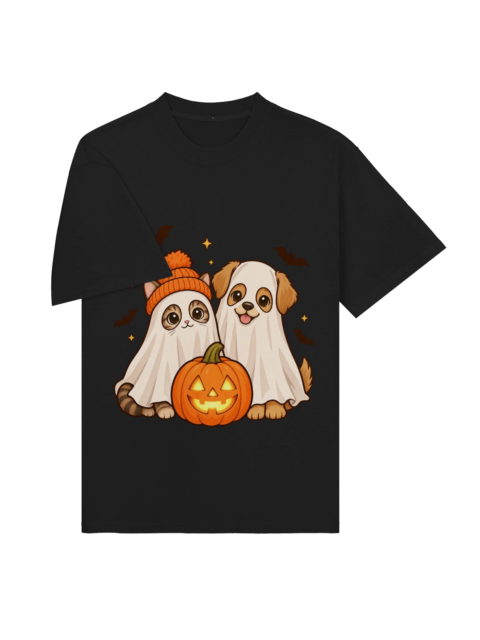 Ghost Pets Halloween T-Shirt – Cute Cat & Dog Ghost Tee product image (20)