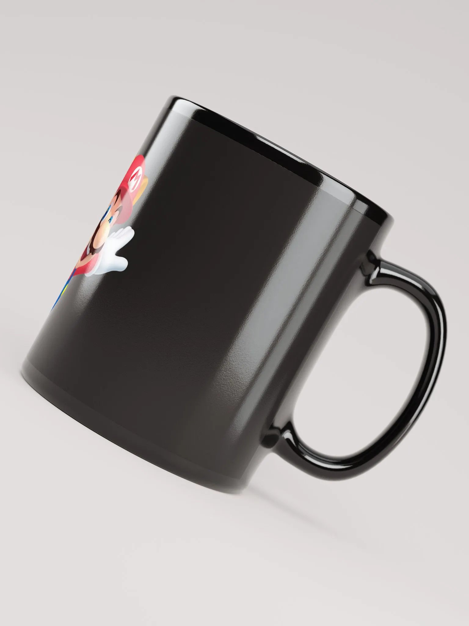 Jumping Mario Black Glossy Mug product image (8)