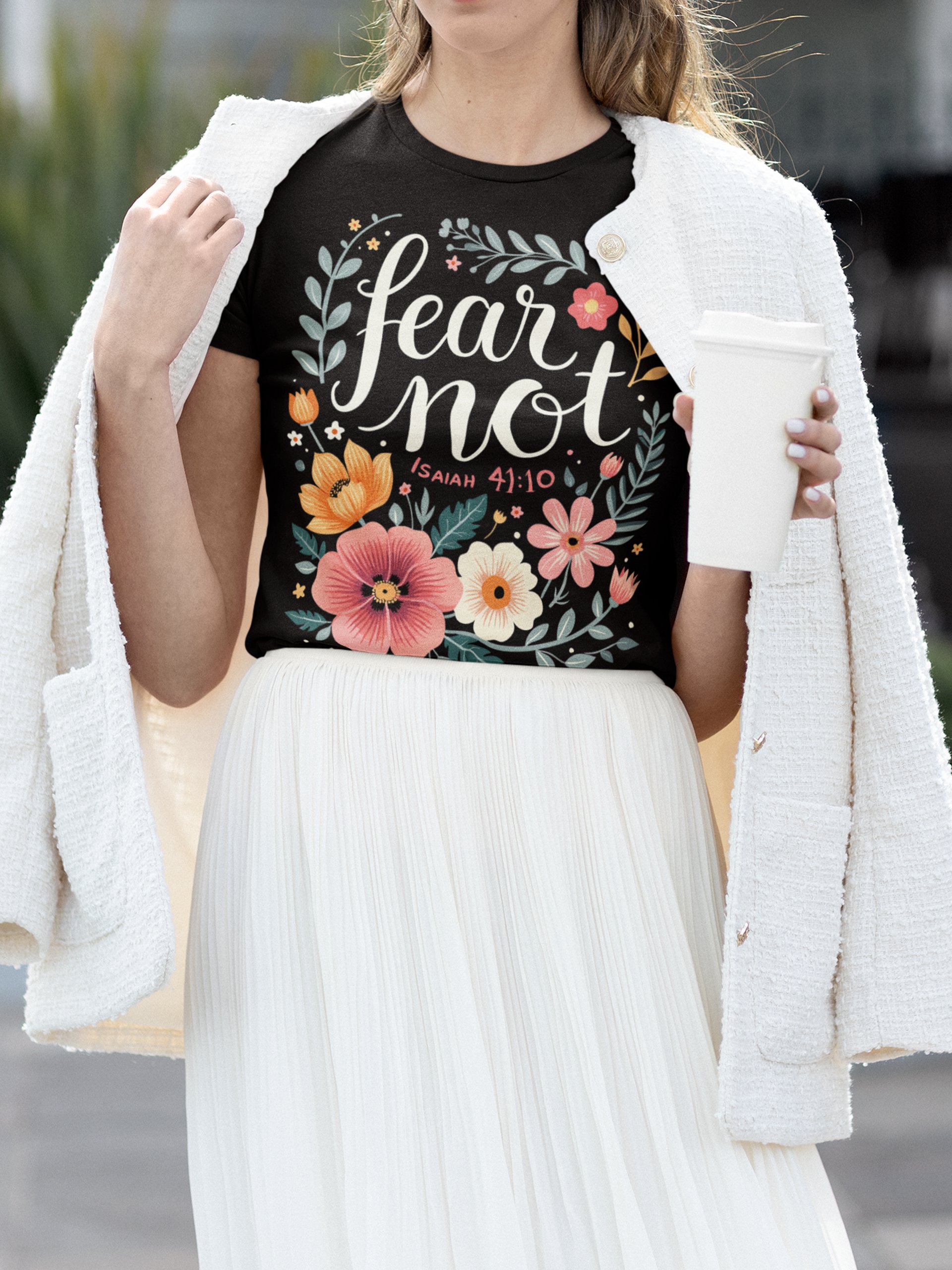 Women's Supersoft Relaxed-fit T-Shirt Fear Not Isaiah 41:10 product image (1)