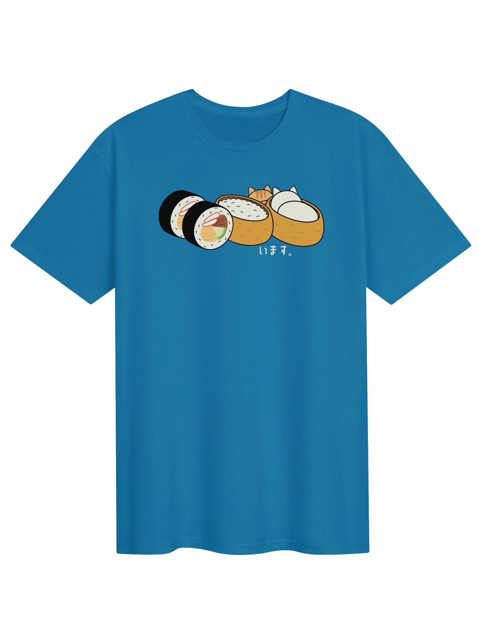 Inari Sushi and Futomaki Cat - Unisex Adult Super Soft Lightweight T-shirt product image (1)
