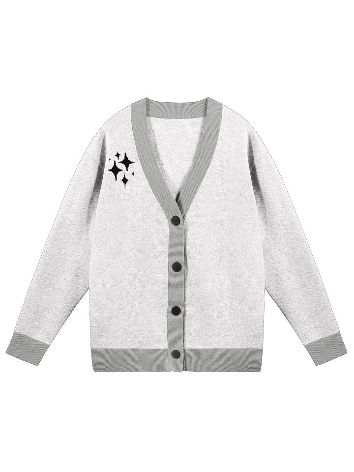 White Knitted Cardigan Without Pocket product image (2)