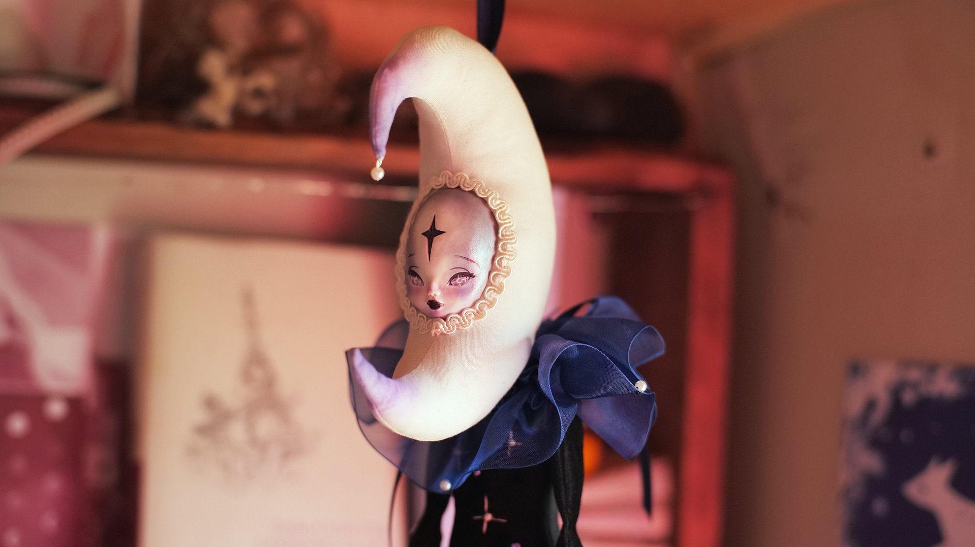 Celestial Moon Art Doll | Luna Noontide | Clay cast limbs & soft body design product image (5)