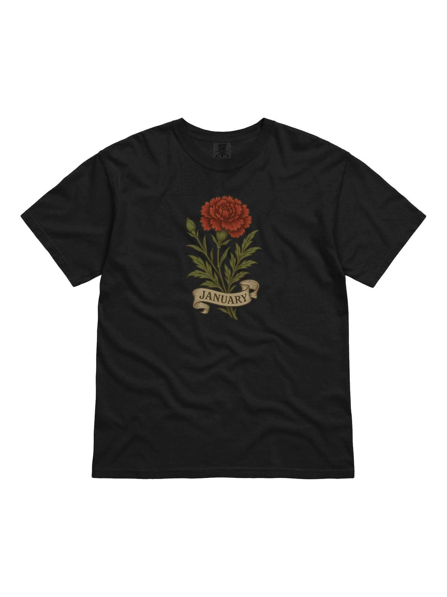 January Birth Flower Shirt – Carnation Vintage Floral T-Shirt | January Birthday Gift for Women product image (10)