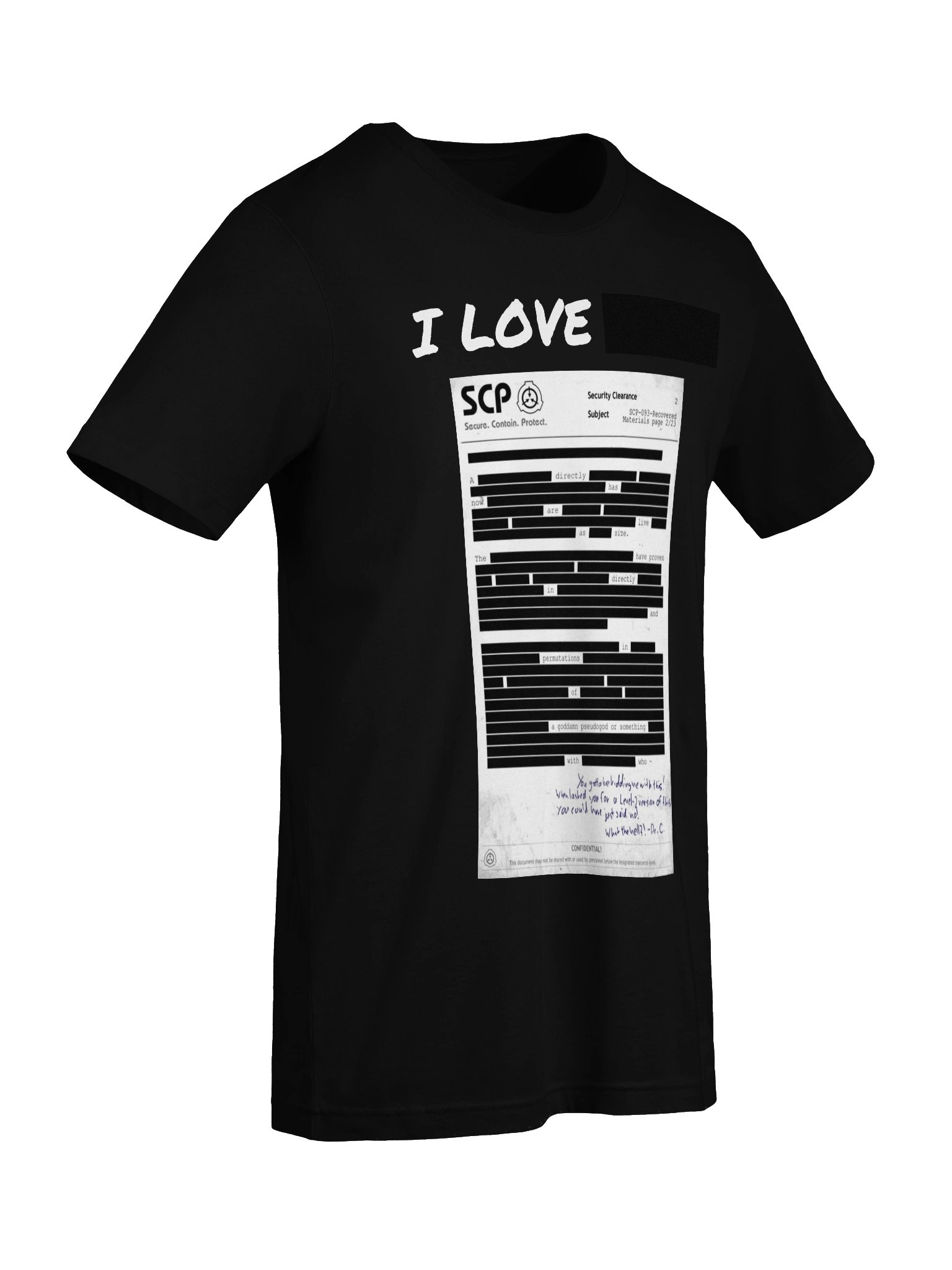 I love REDACTED shirt product image (9)