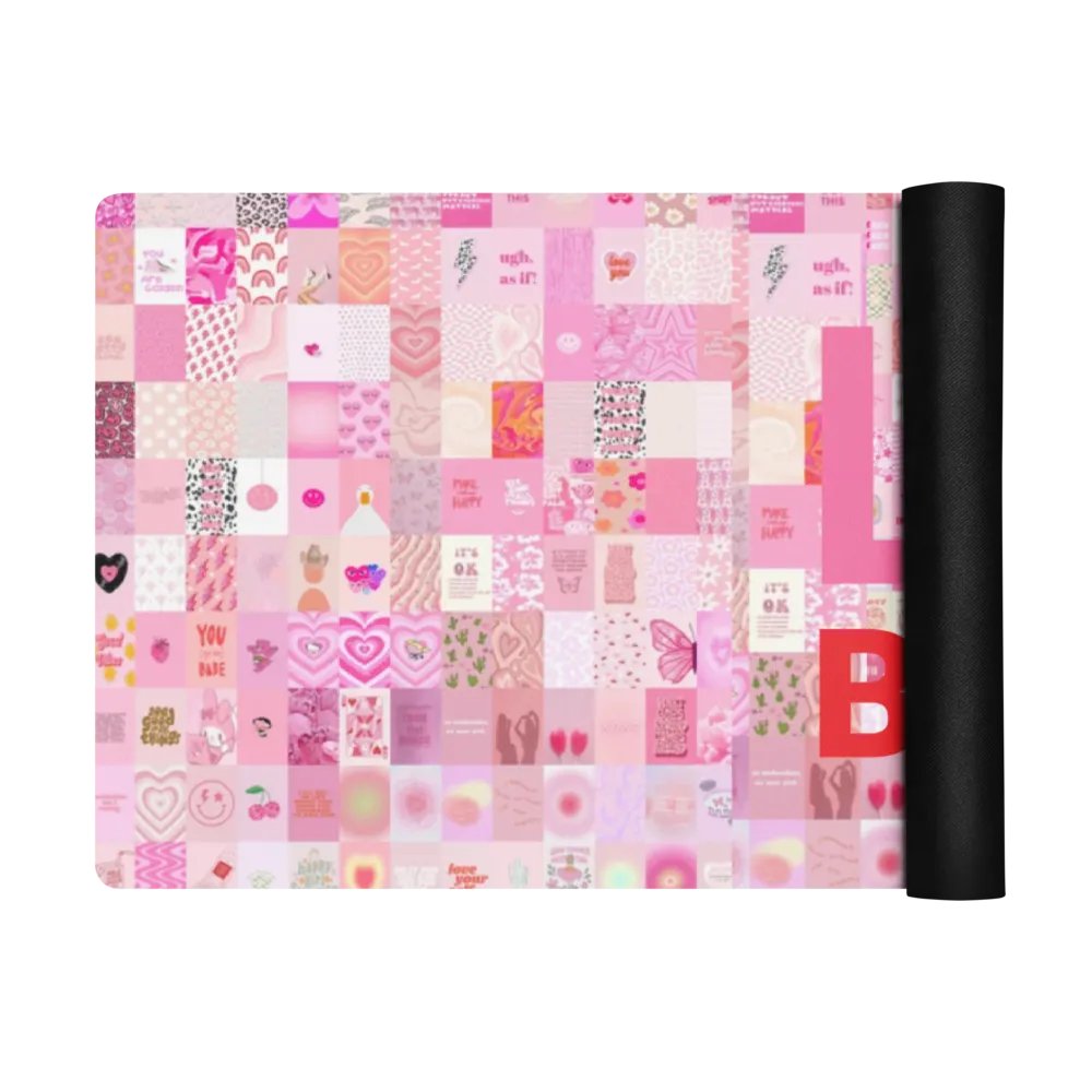 Live bold pink yoga mat product image (3)