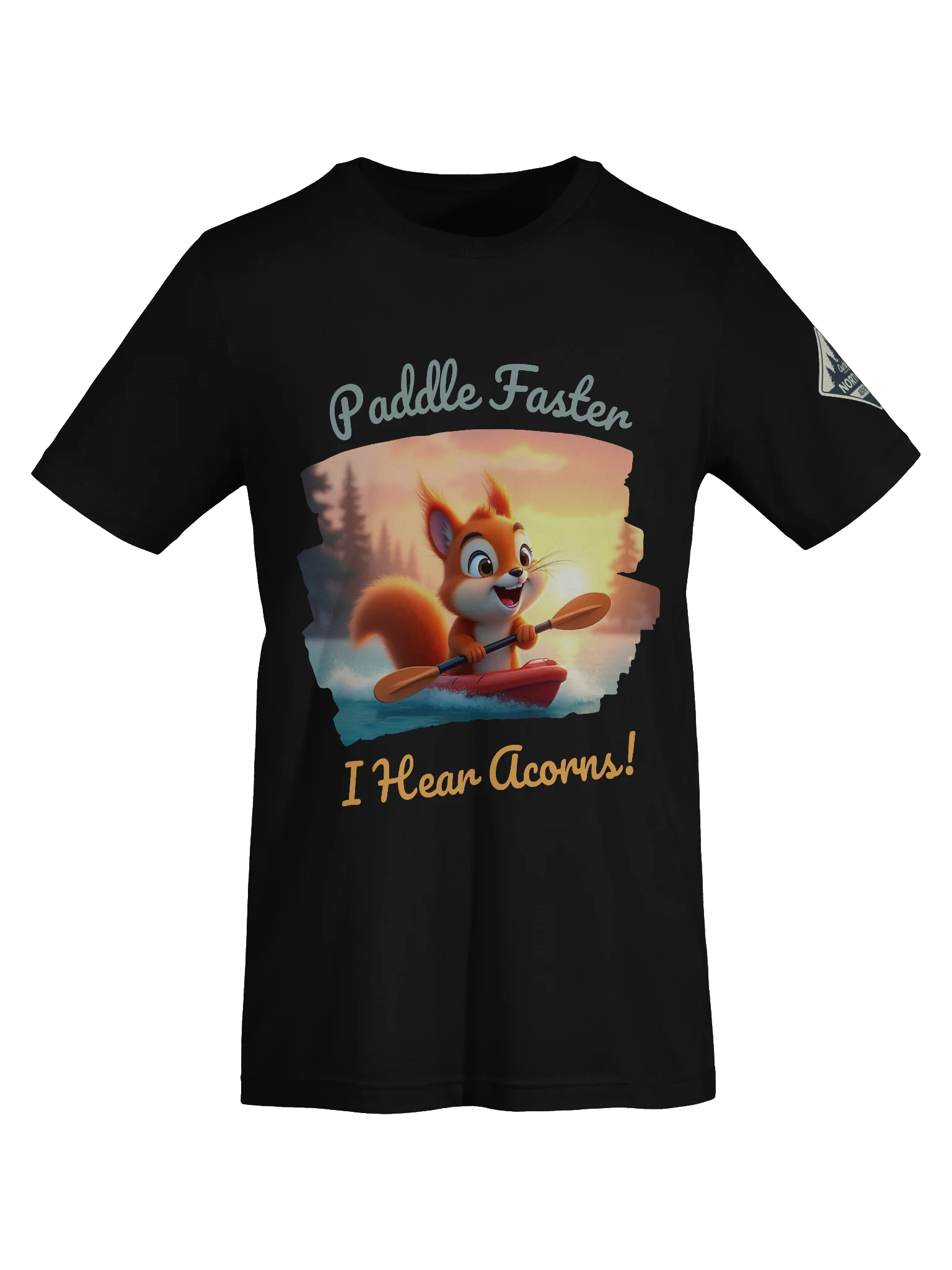 Paddle Faster, I Hear Acorns – Funny Kayaking Red Squirrel Outdoor T-Shirt product image (7)