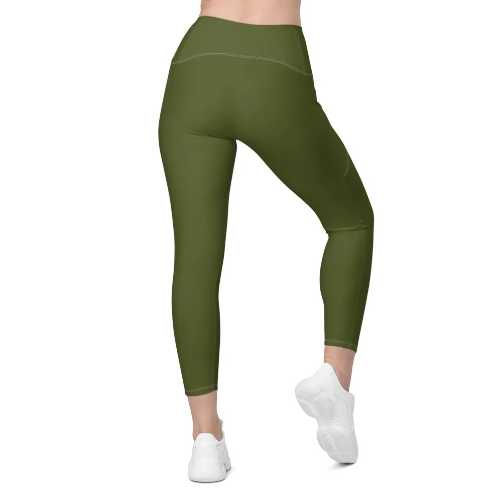 "Qu@lity He@rt" Leggings (Military Green) product image (3)