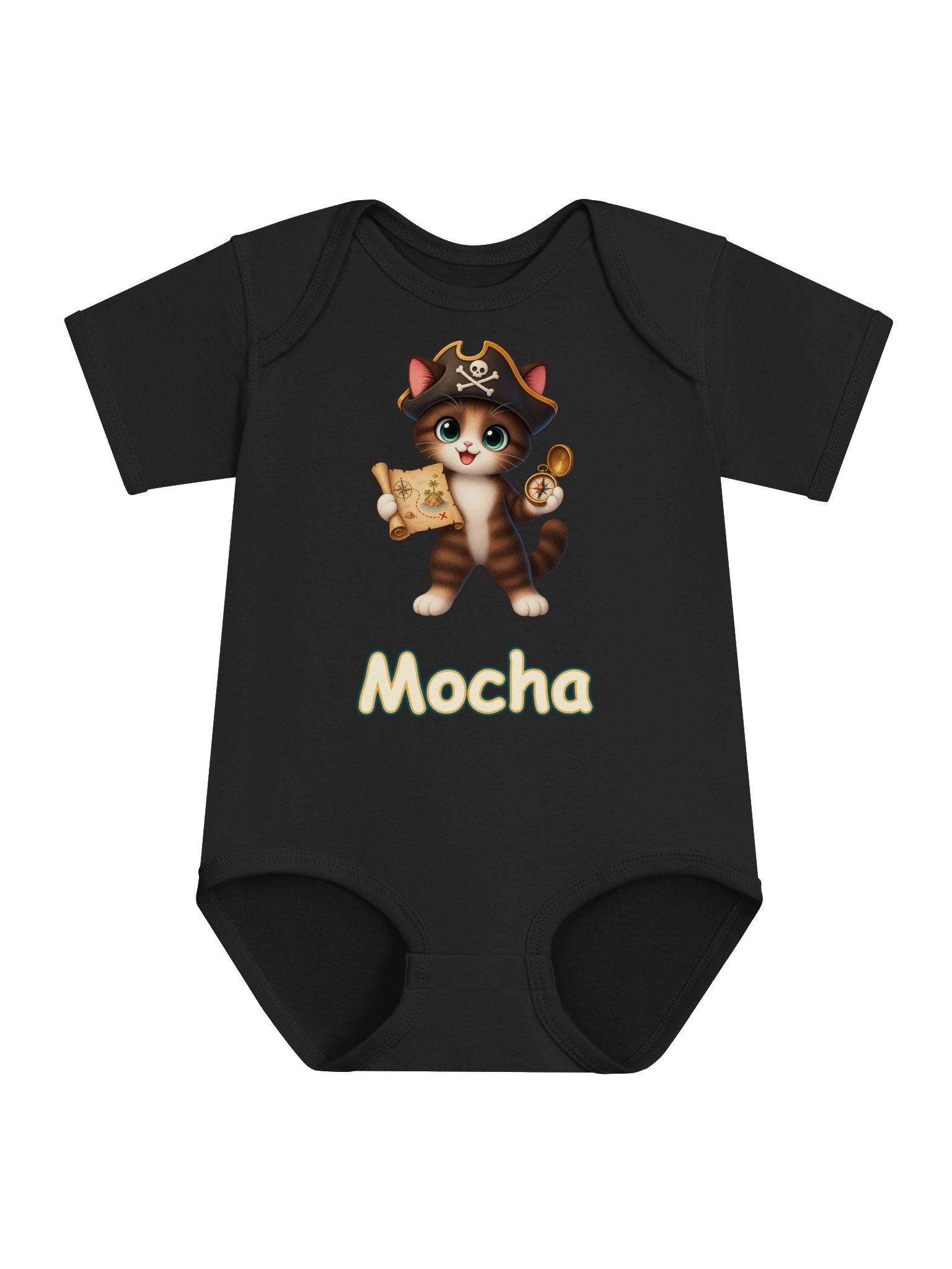 Mocha Treasure Navigator Baby Bodysuit product image (1)