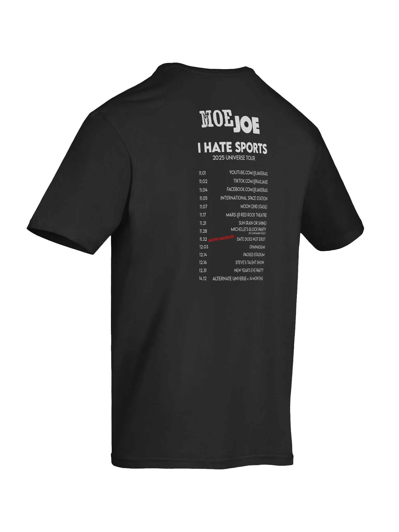 MoeJoe "I Hate Sports" 2025 Tour shirt product image (12)