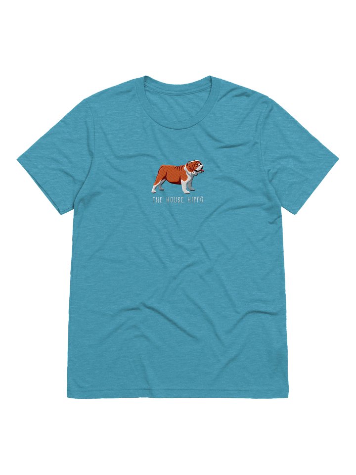 The House Hippo T-Shirt(Embroidered) of an English Bulldog(Red & White) product image (61)