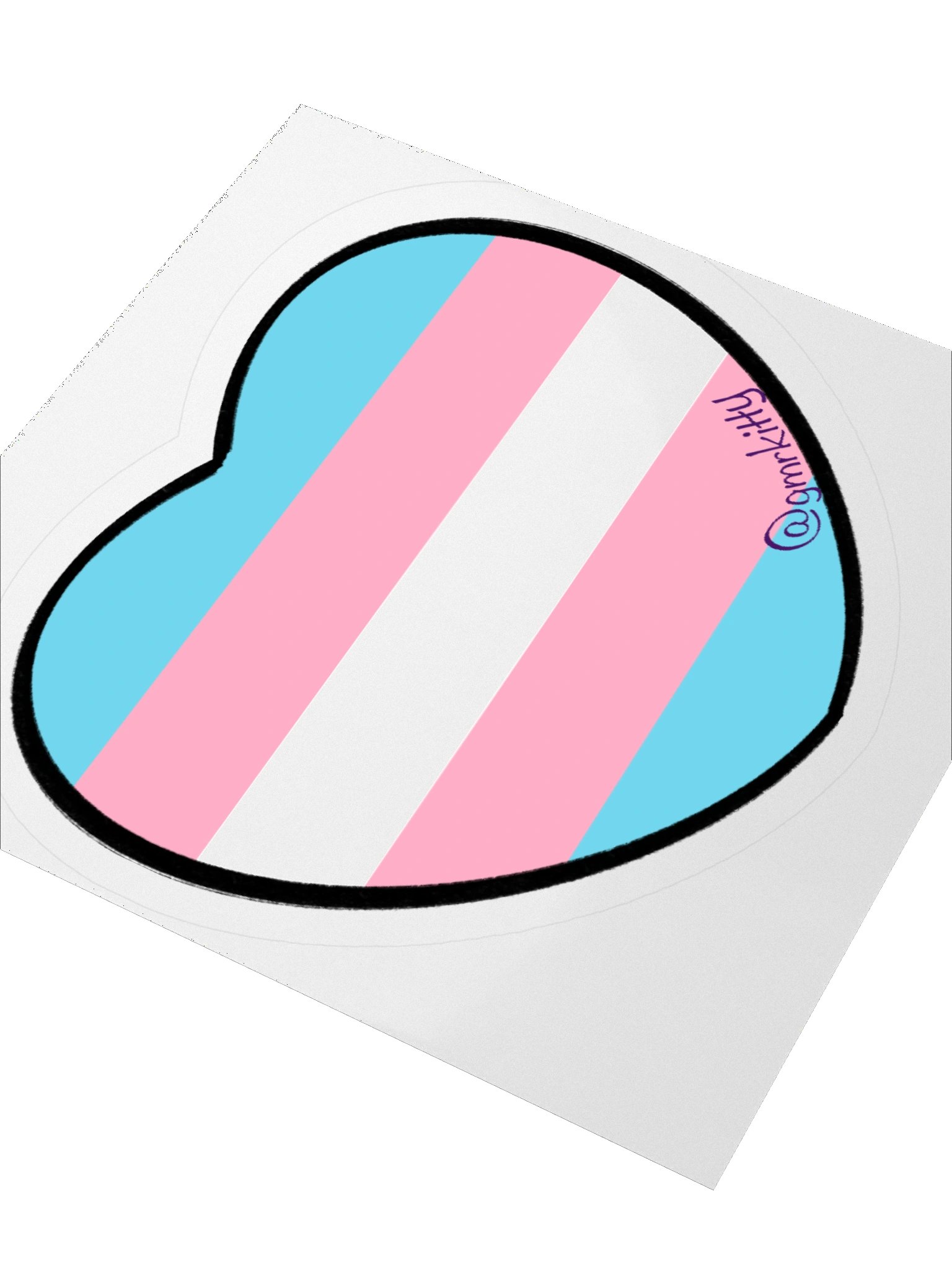 Trans Pride Heart Sticker product image (9)