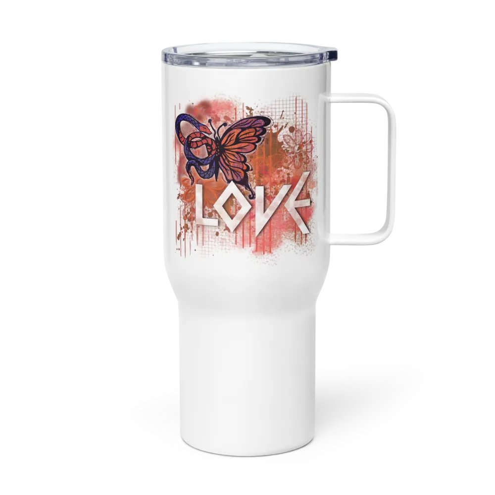 Love Soft Grunge Snake Butterfly Travel Mug w/ Handle product image (4)