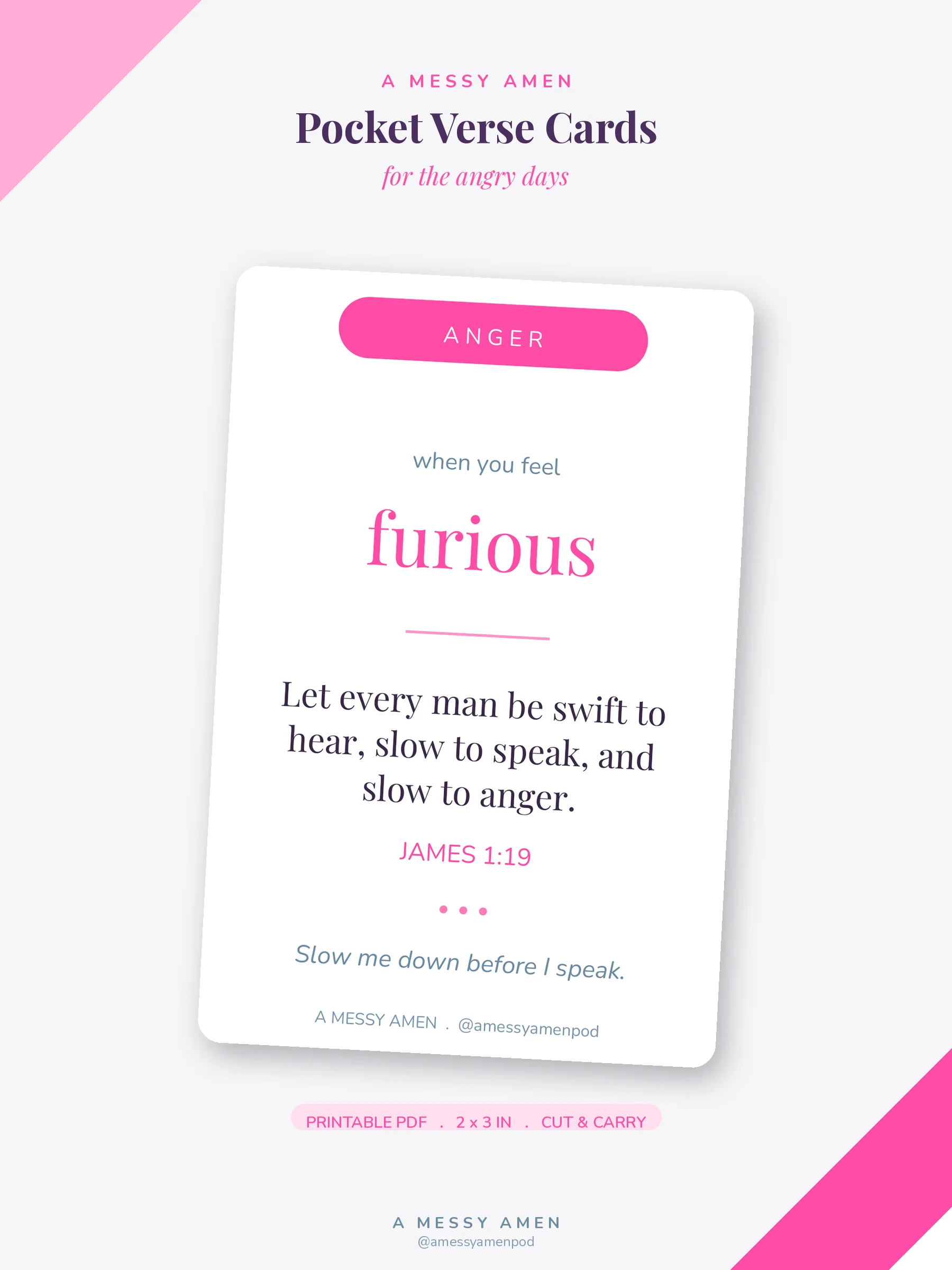 Pocket Verse Cards — For the Hard Days - Printable PDF product image (4)