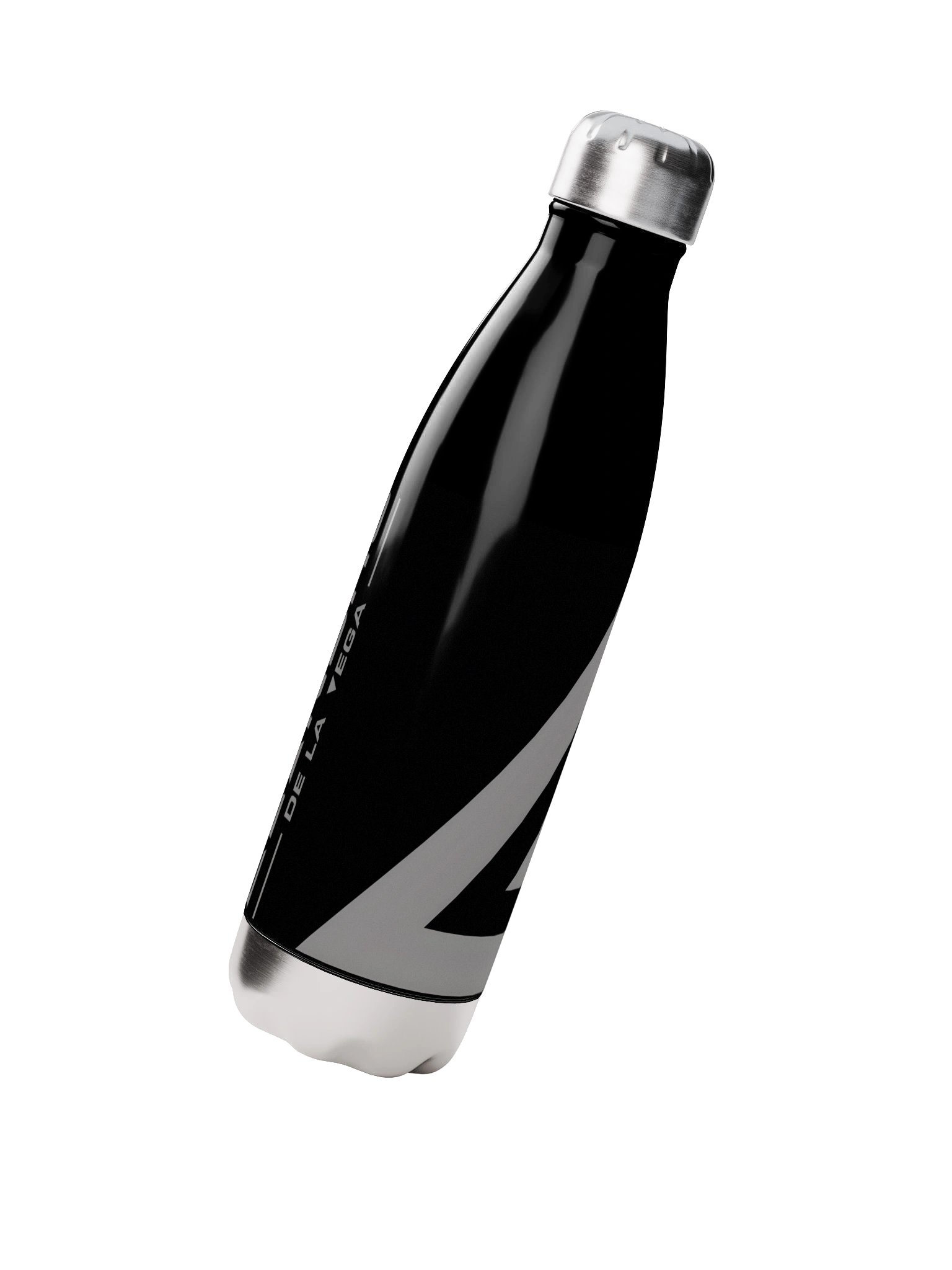 STAINLESS STEEL WATER BOTTLE - LEANDRO DE LA VEGA BLACK GREY product image (2)