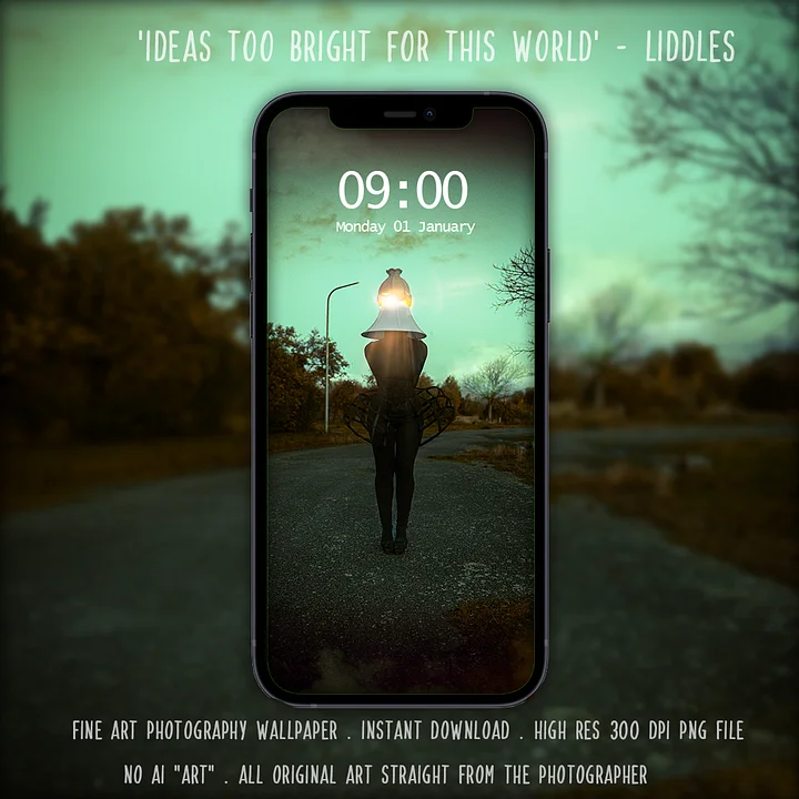 Ideas too bright for this world by Liddles phone wallpaper product image (1)