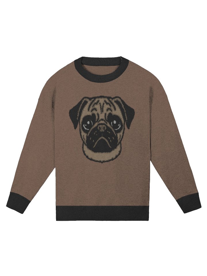 Pug Jacquard Sweater – Relaxed Knit Pullover for Dog Lovers & Pet Parents product image (3)