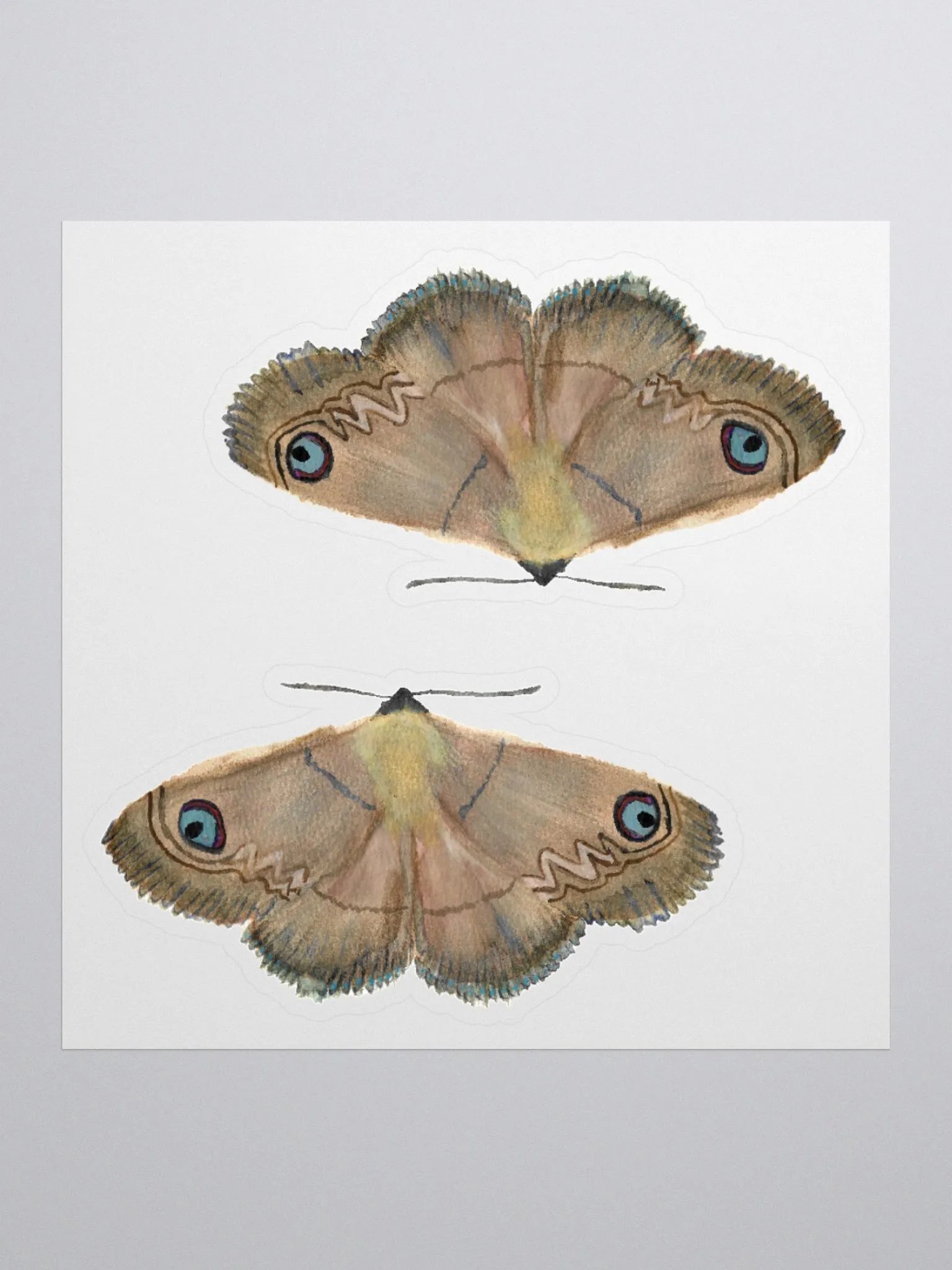 Southern Old Lady Moth Sticker (x2) product image (1)