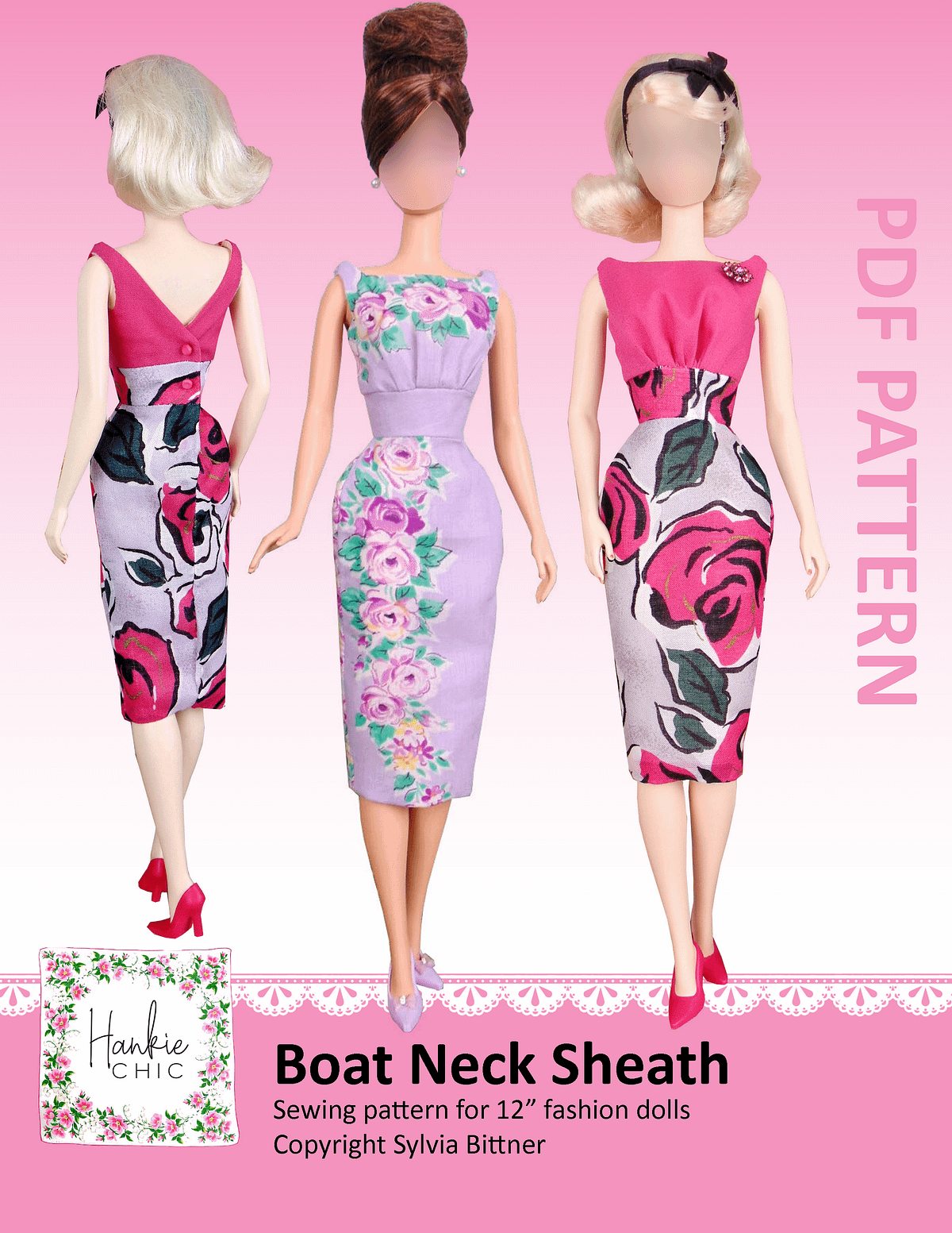 Sheath Sewing Pattern Boat Neck Sheath sewing pattern for 12