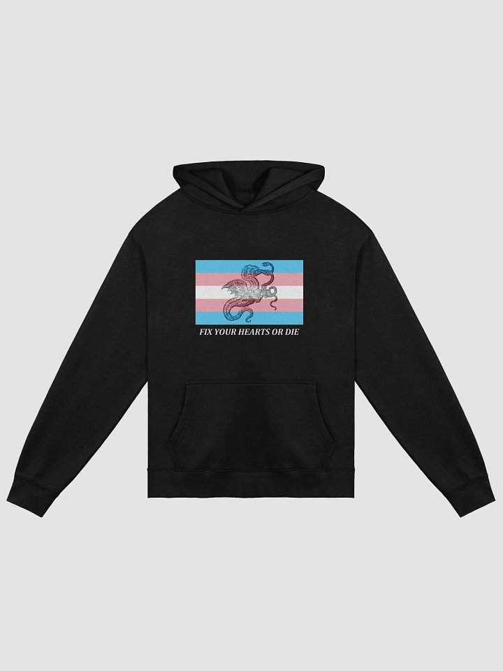 Giant Hoody: Trans Flag With Dragon Devouring a Serpent product image (1)