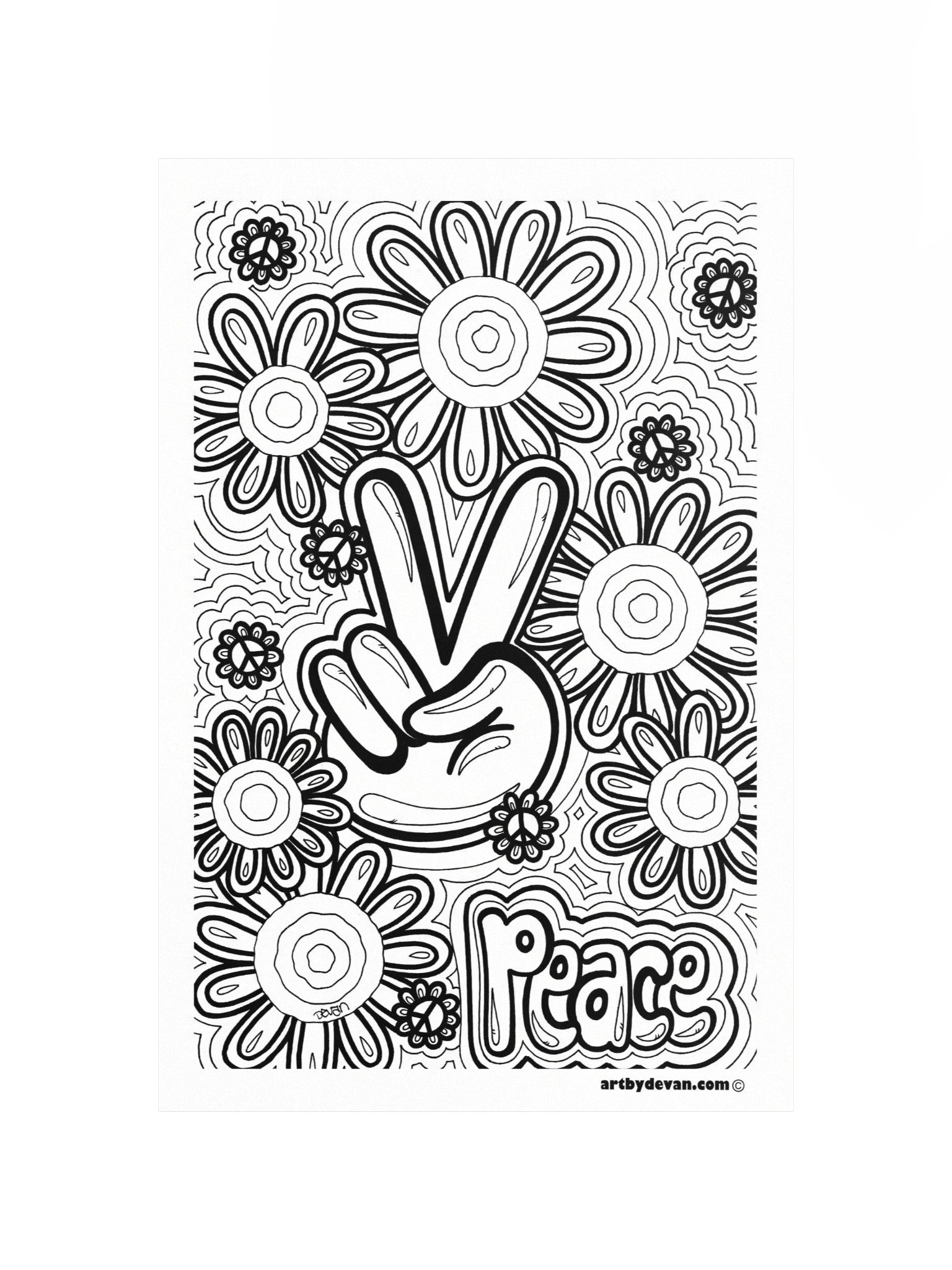 Color Your Own Art: Peace product image (4)
