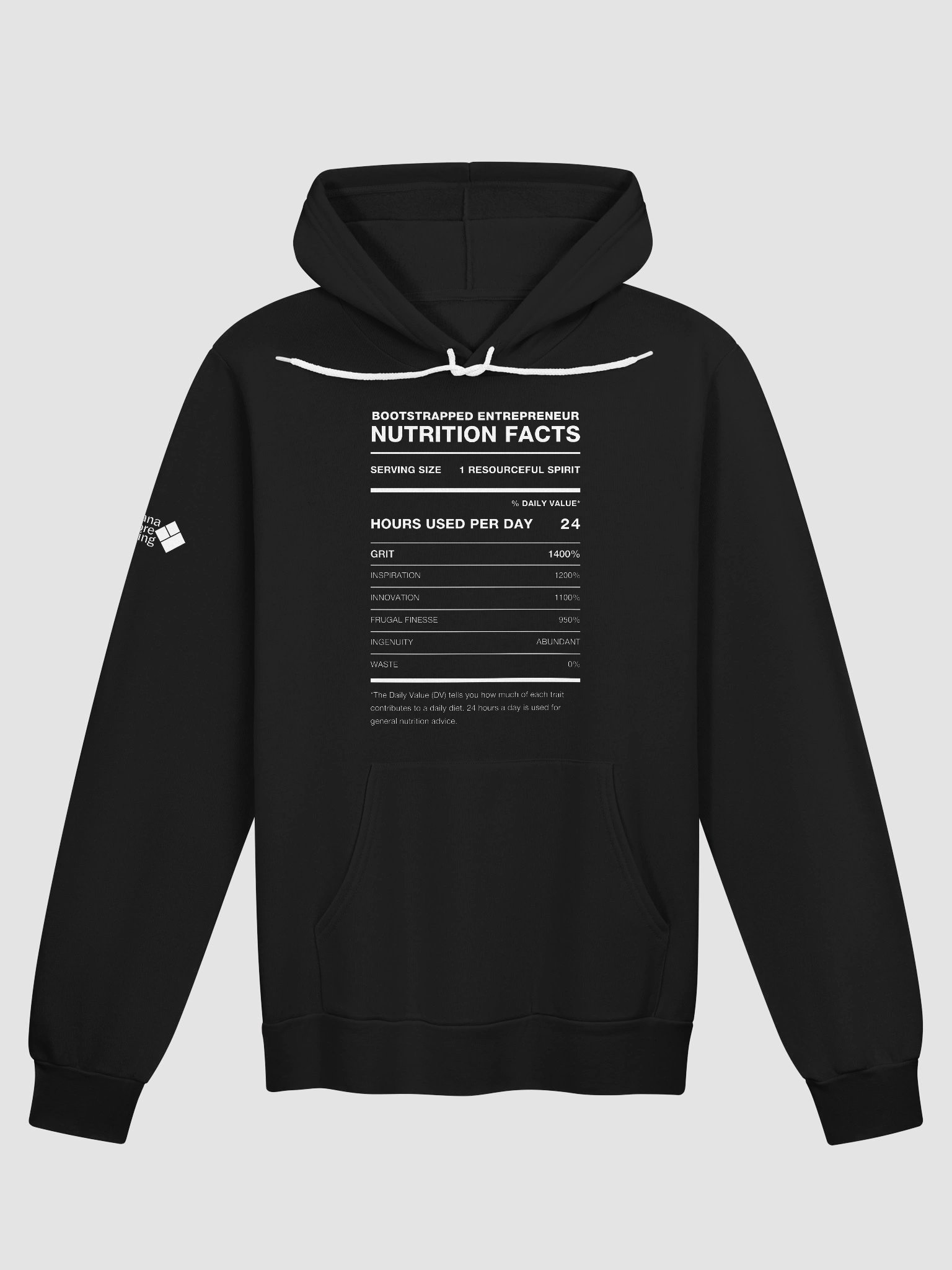 BOOTSTRAPPED ENTREPRENEUR Nutrition Facts Comfort Hoodie product image (3)