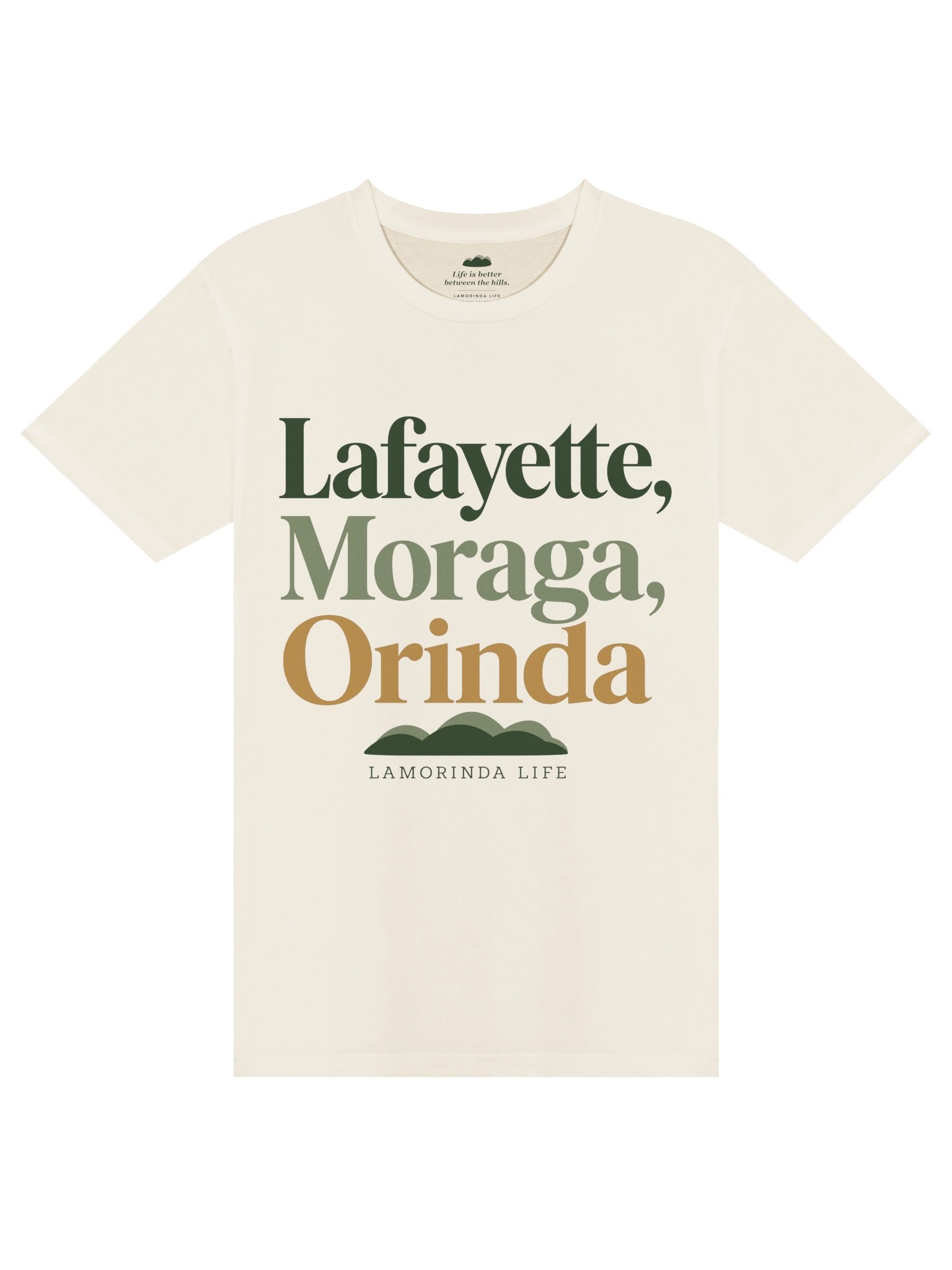 Lafayette, Moraga & Orinda T-Shirt | Light Colors product image (1)