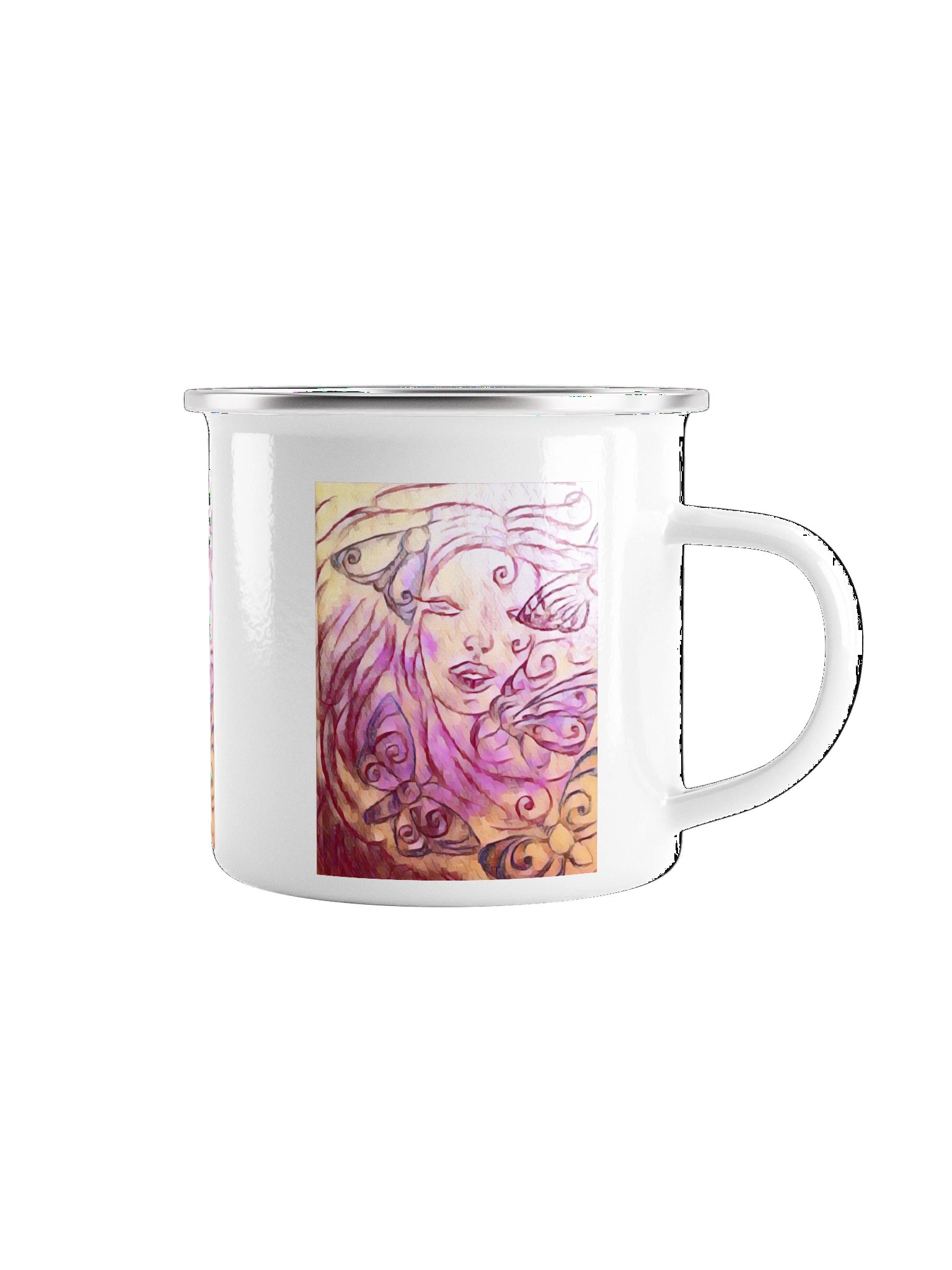 Rose Goddess Enamel Mug product image (1)