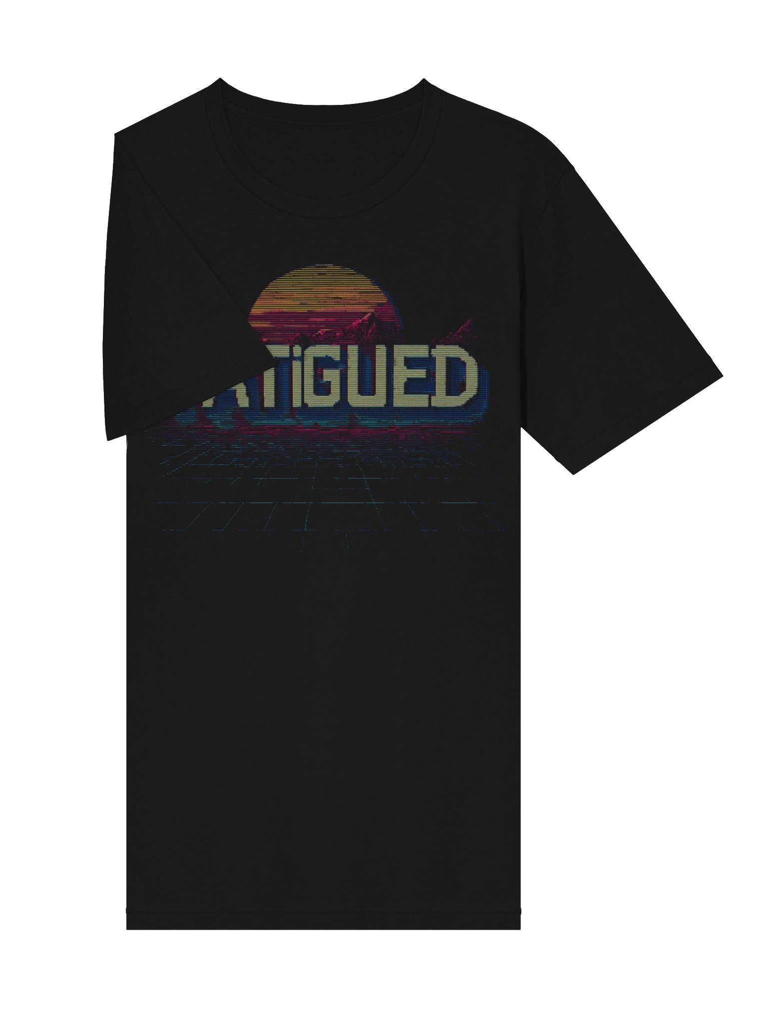 Fatigued 80s Sunset Logo Tri-Blend product image (5)