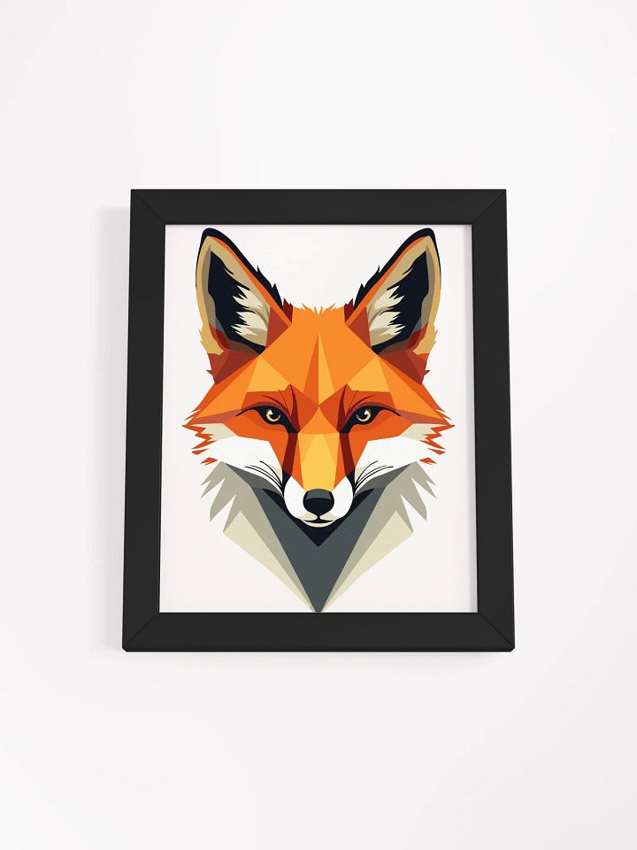 Modern Geometric Fox Head Framed Poster – Contemporary Wildlife Wall Art product image (3)