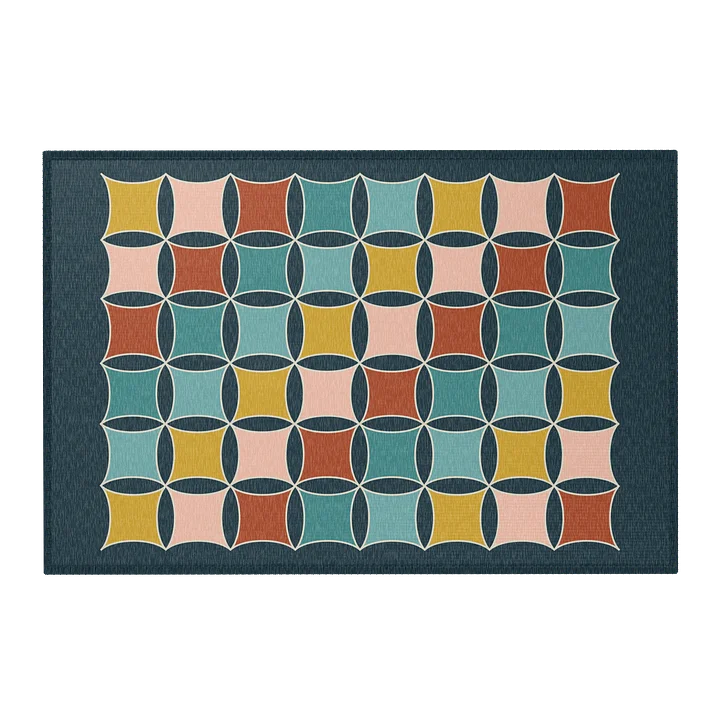 Mid Modern Century Inspired Chenille Area Rug - Retro product image (1)