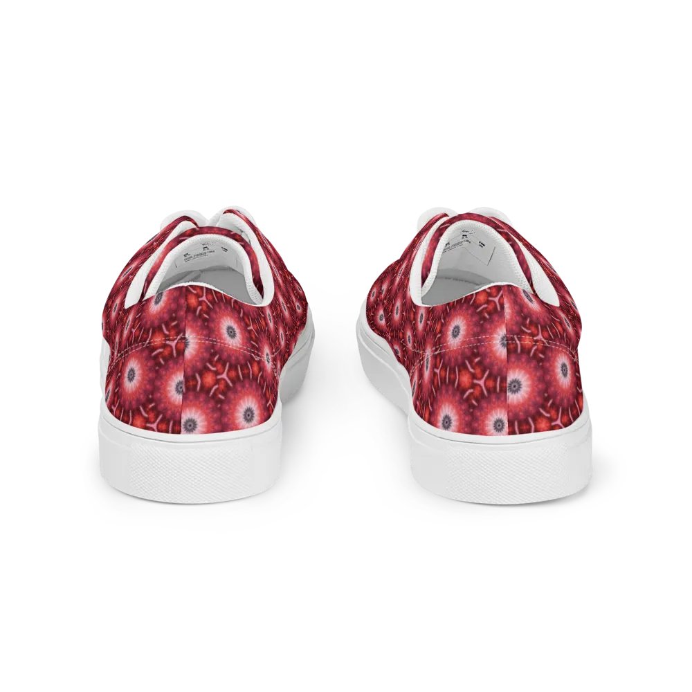 Red Floral Kaleidoscope Women's Canvas Shoes product image (11)
