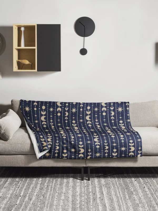 Celestial Dreams - Stars and Moons Throw Blanket product image (1)