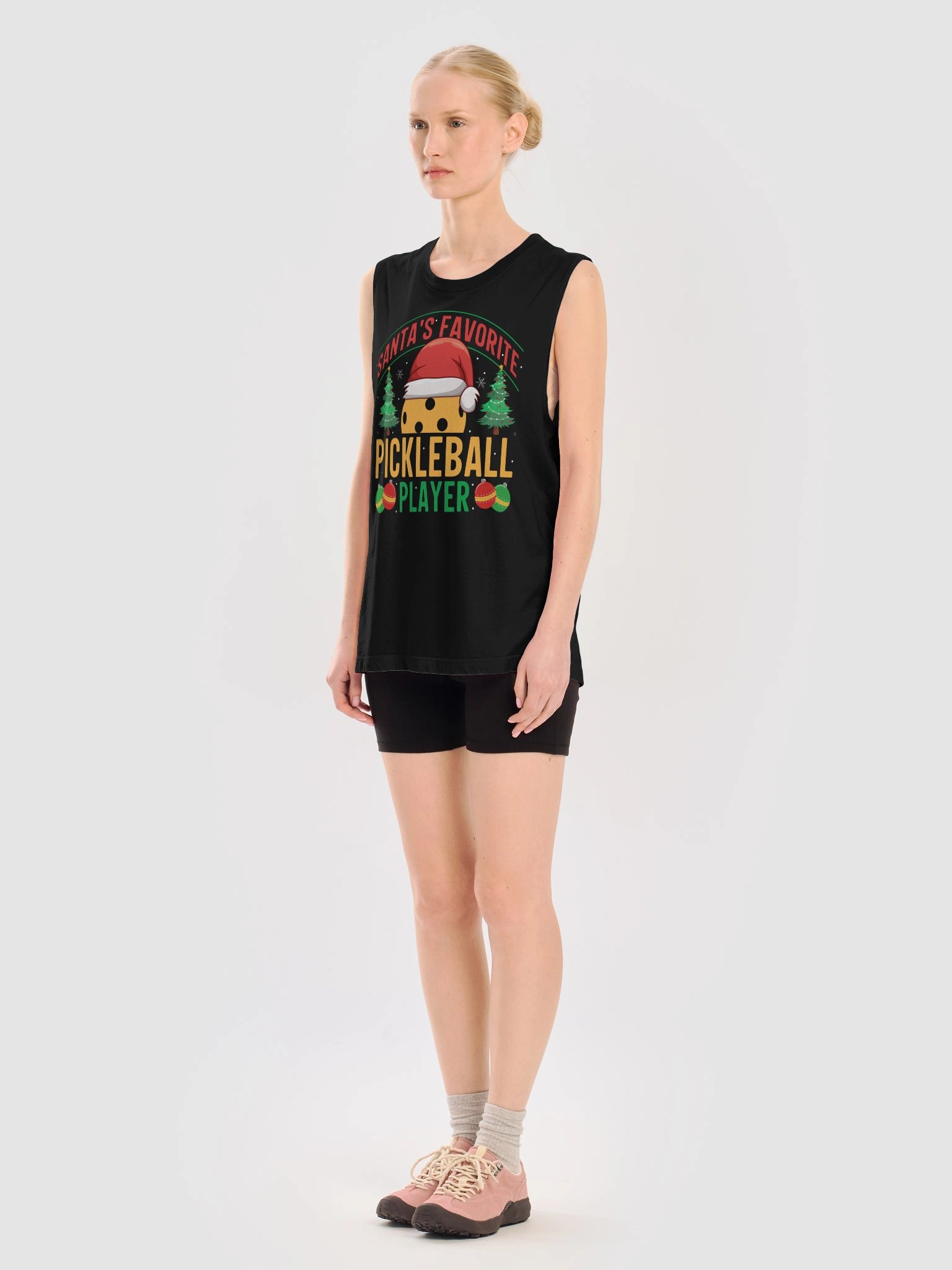 Santa's Favorite Pickleball Player Christmas Tank Top product image (5)