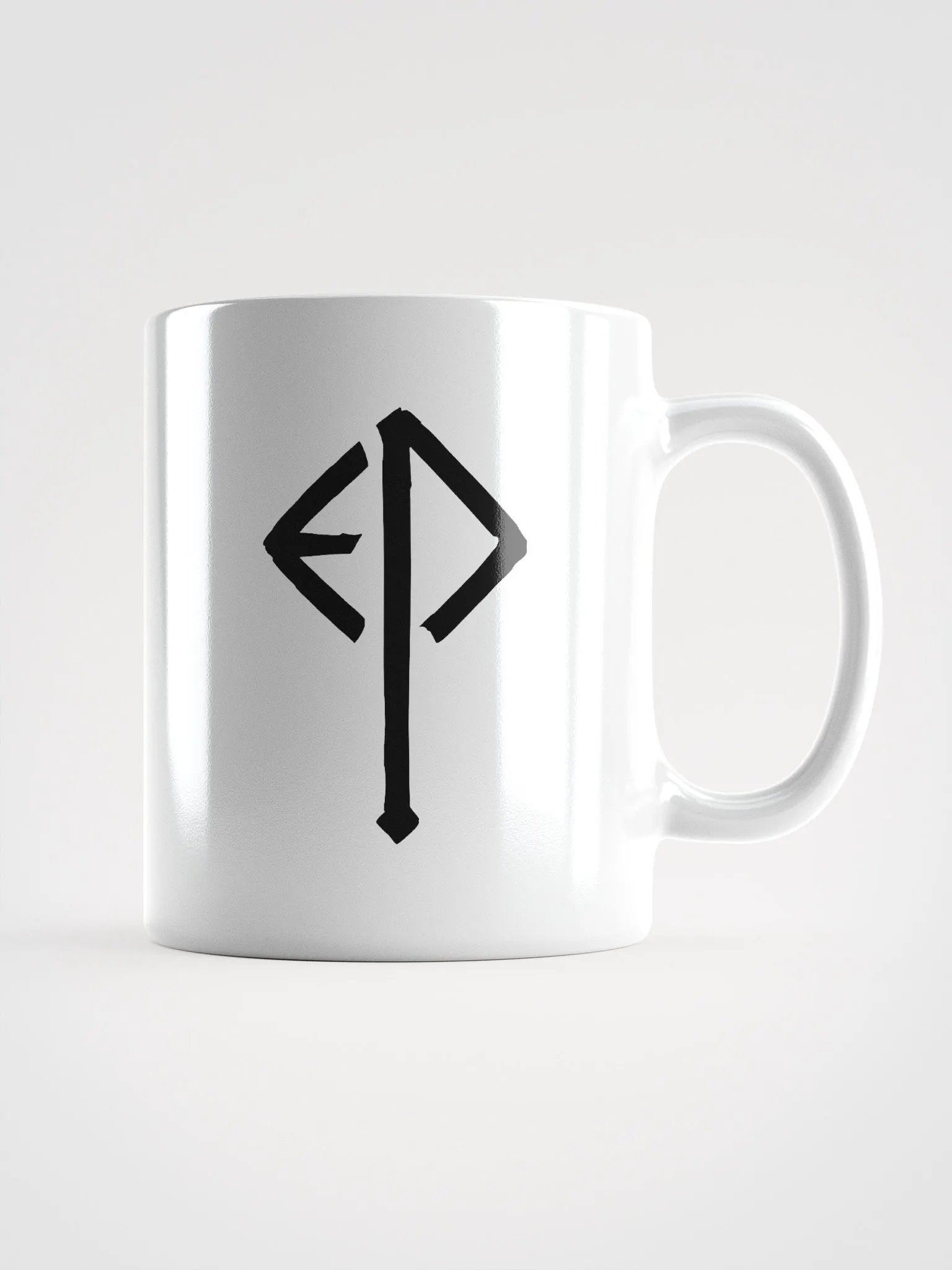 Executioner Rune Mug - Black on White product image (1)