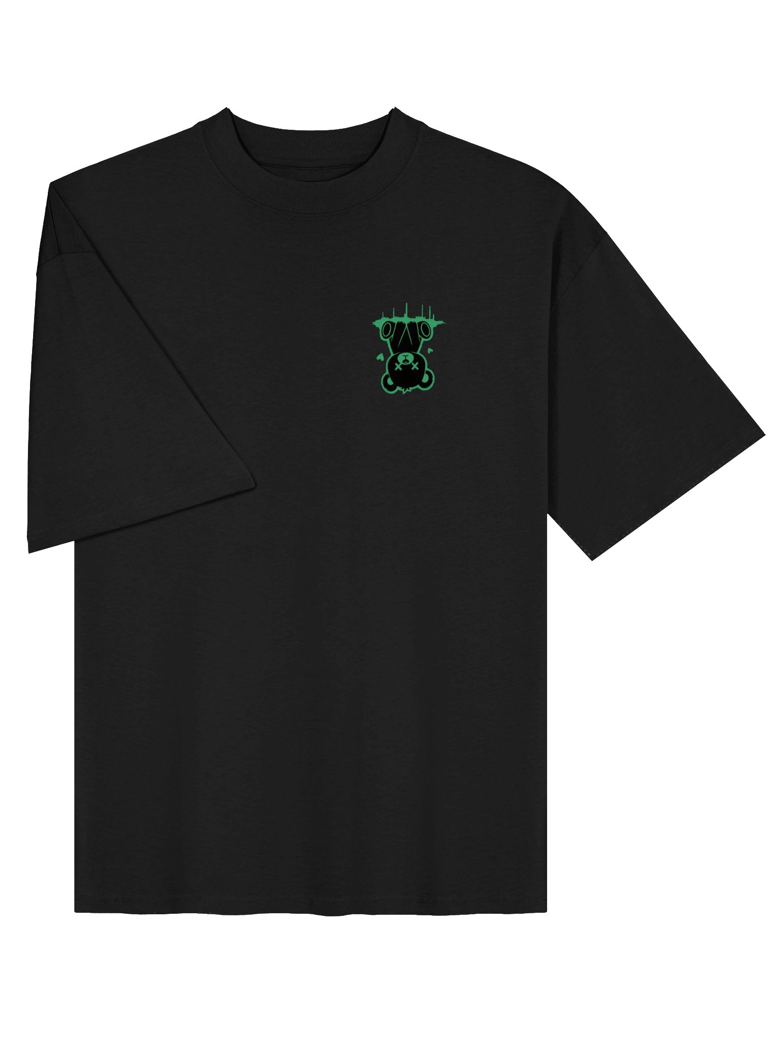 Neon Green Cartoon Face Oversized Tee product image (3)
