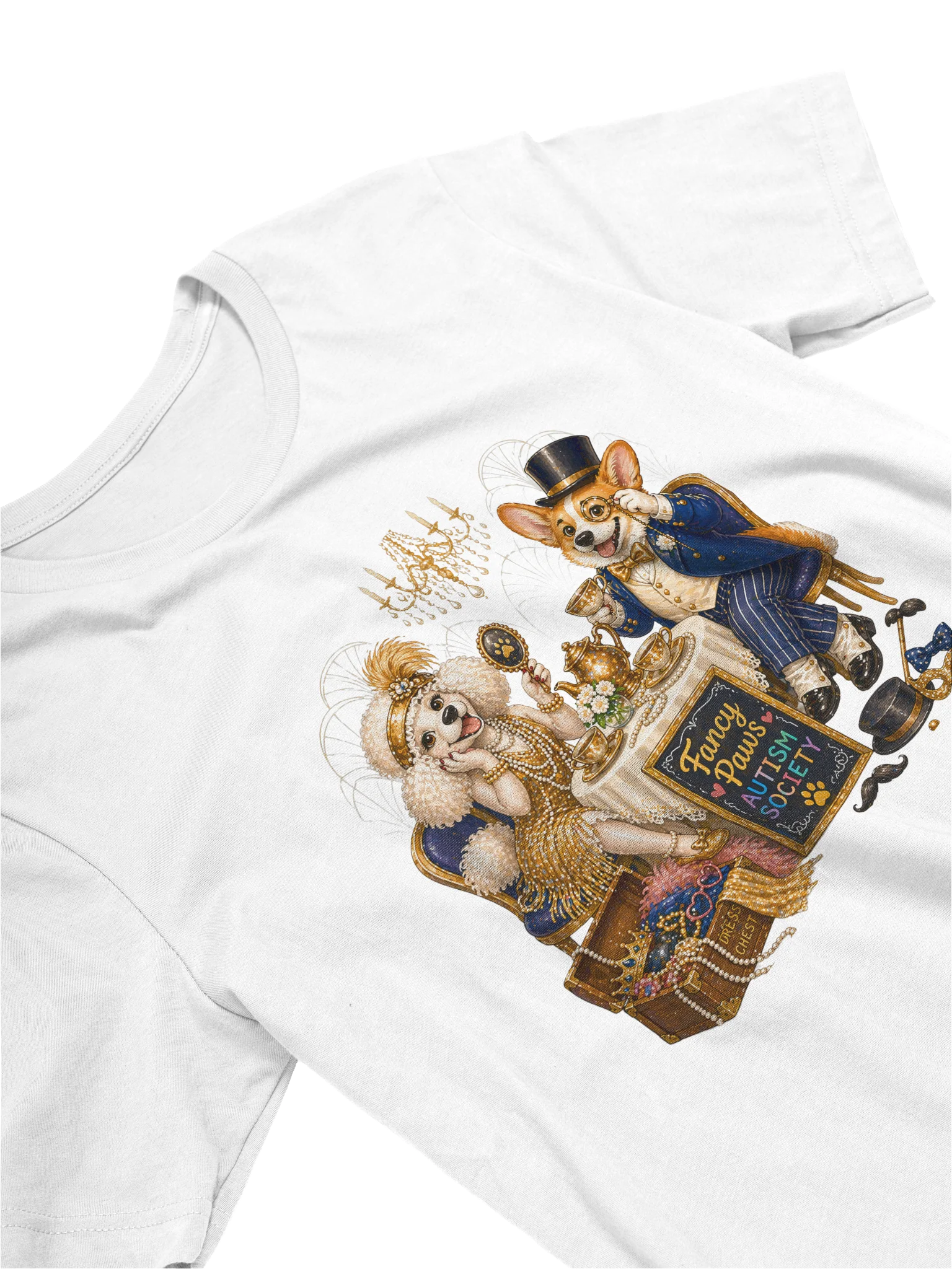 Fancy Paws Autism Society Tee – Blue & Gold Edition product image (3)