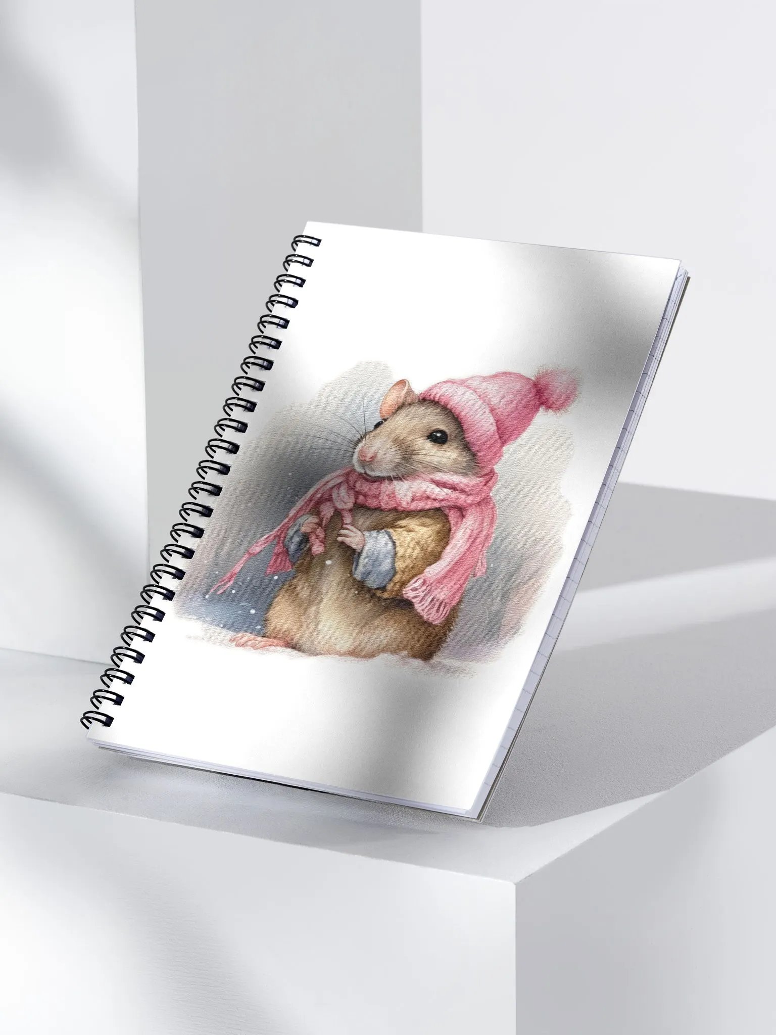 Adorable cute Mouse wearing a pink hat and scarf product image (3)