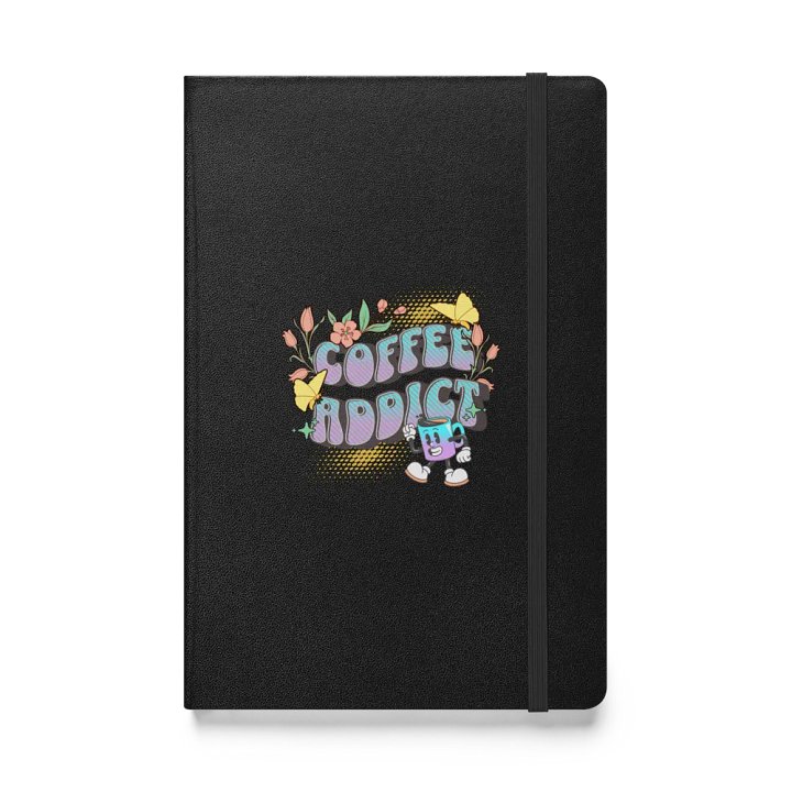 Coffee Addict Mascot Mug Cheerful Hardcover Notebook product image (1)