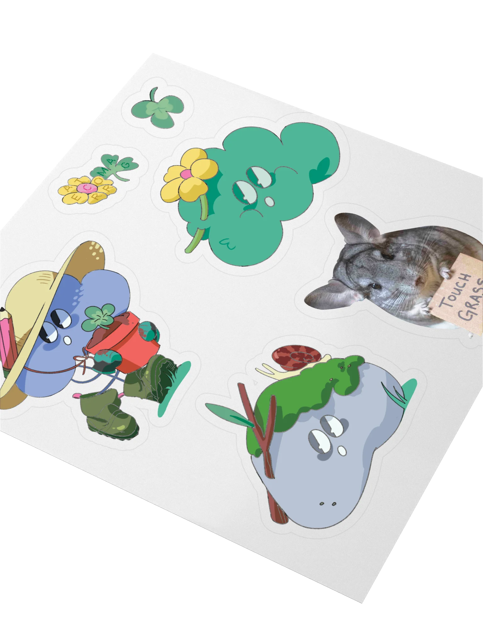 Touch Grass Sticker Sheet — Gardener Ver. product image (3)