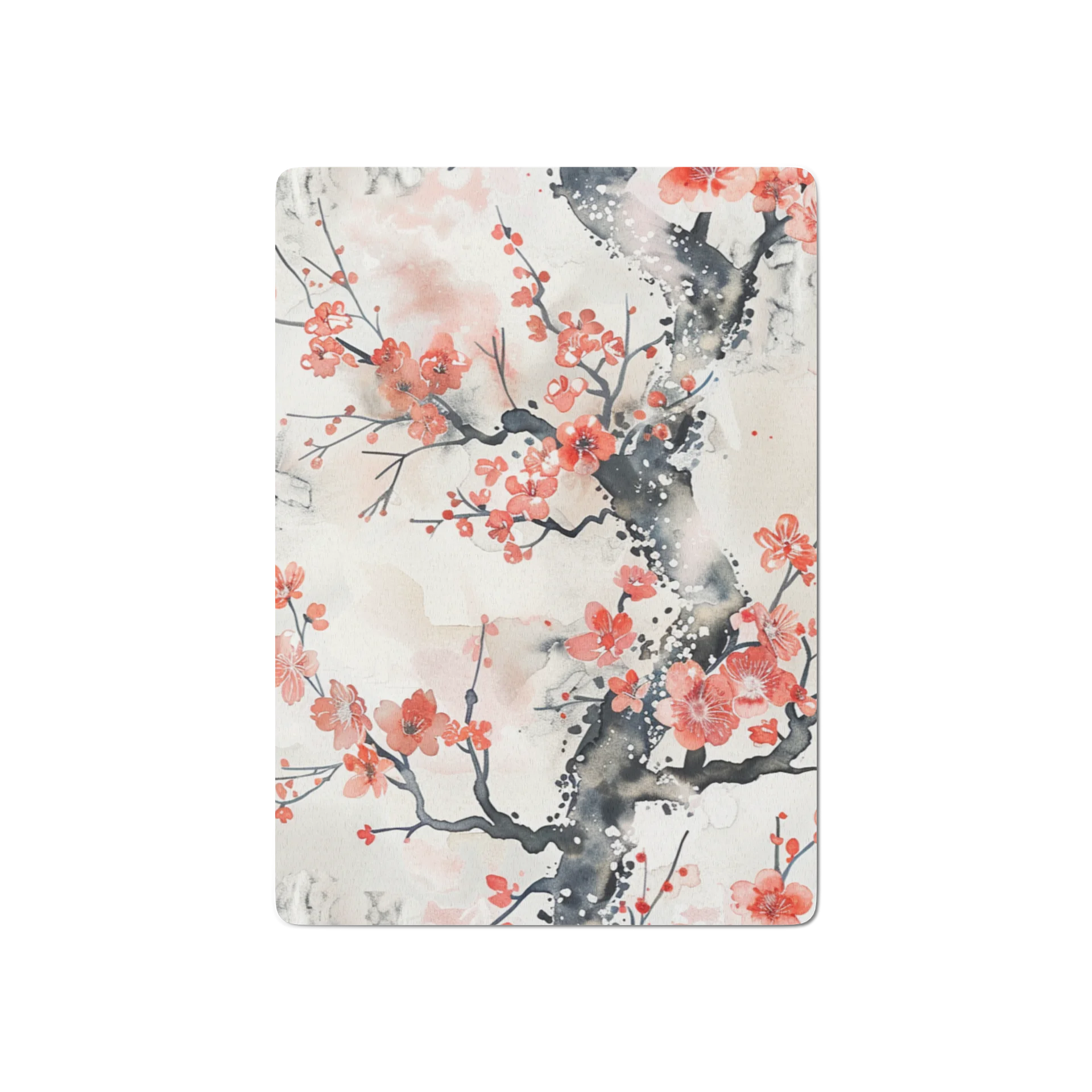 Japanese Cherry Blossom Playing Cards | Watercolor Sakura Floral Art Poker Deck product image (2)